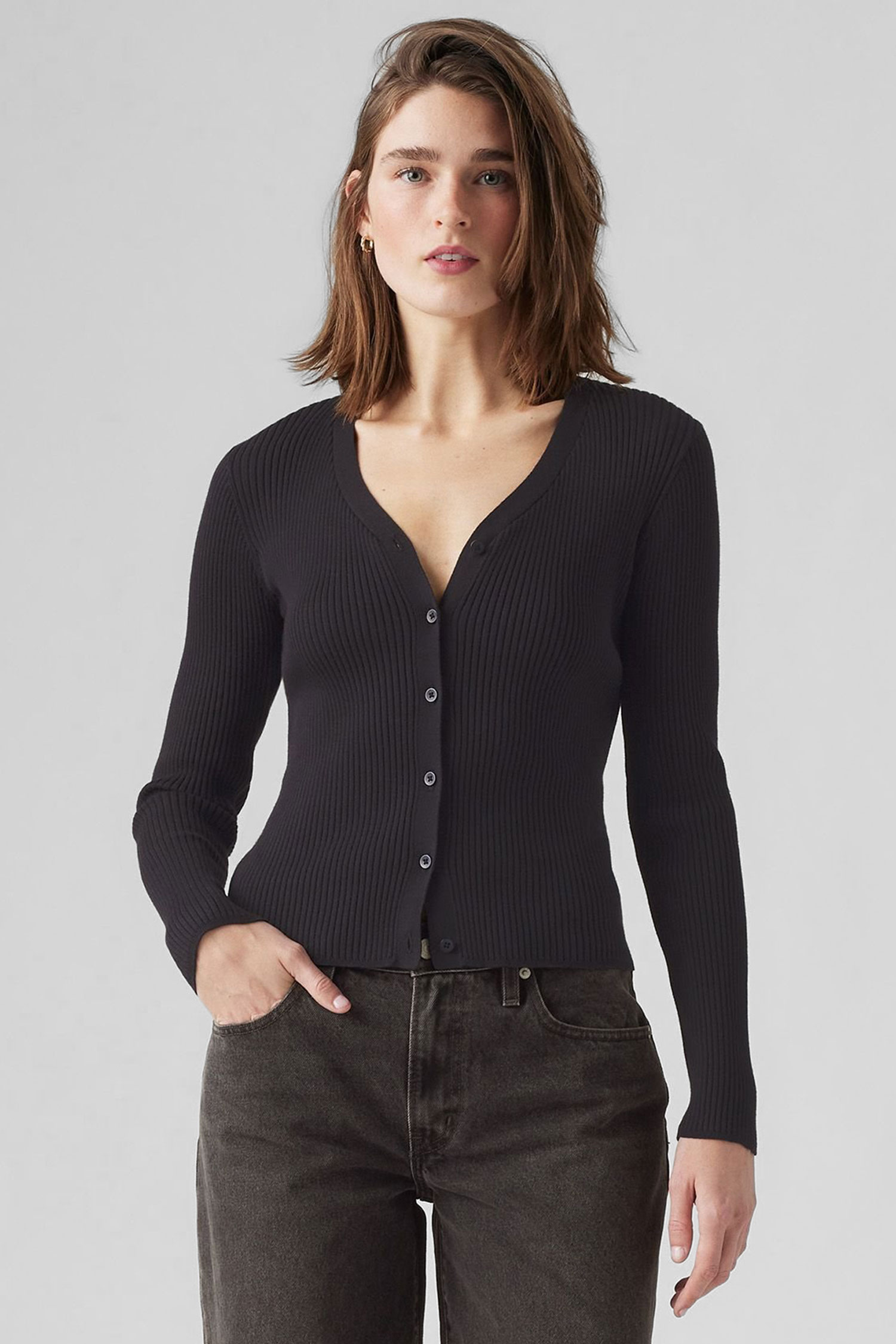 Женский черный кардиган 1