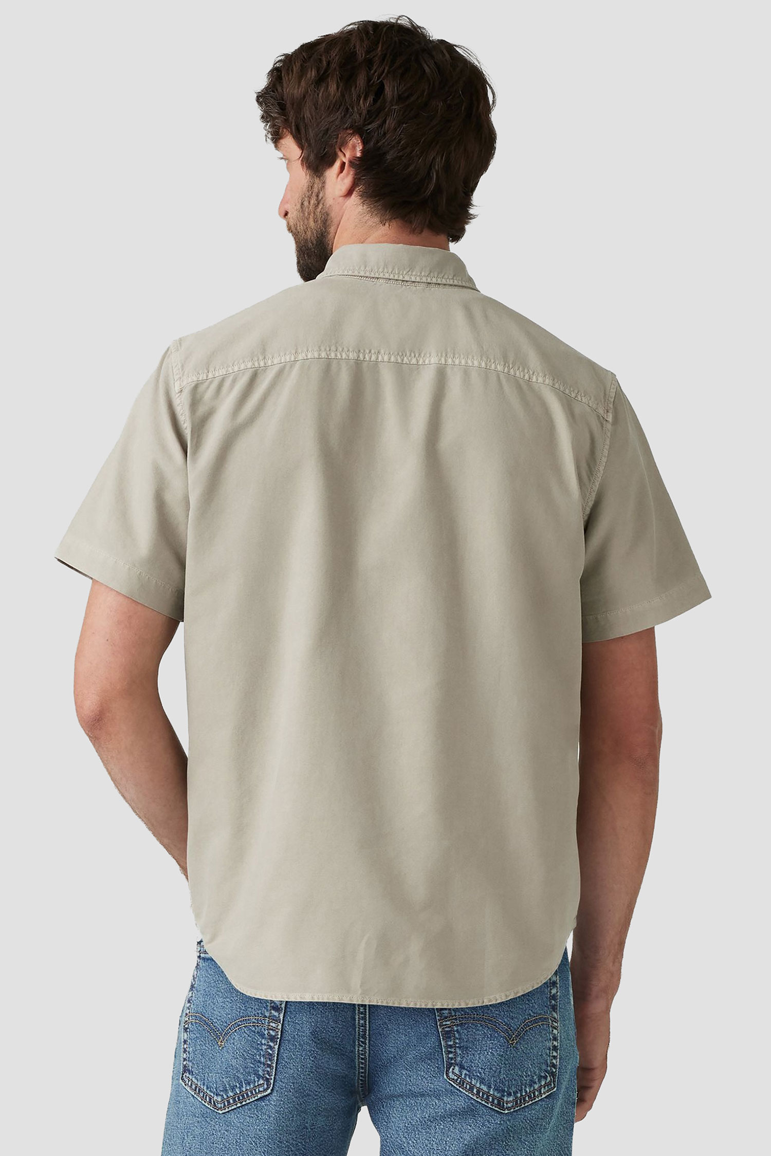 Мужская бежевая рубашка 3