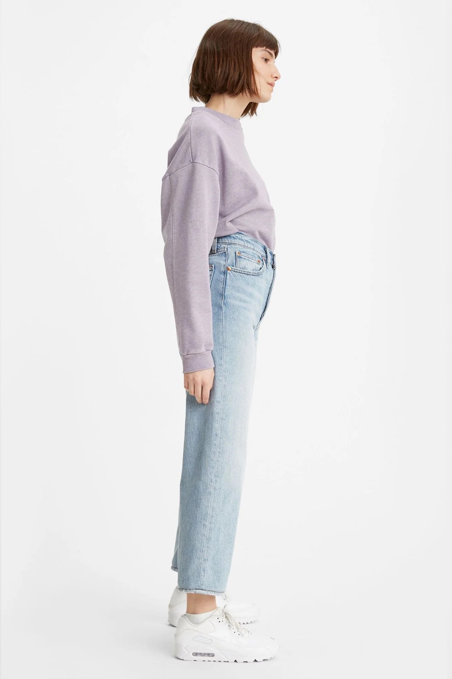 Женские голубые джинсы Ribcage Straight Ankle 4