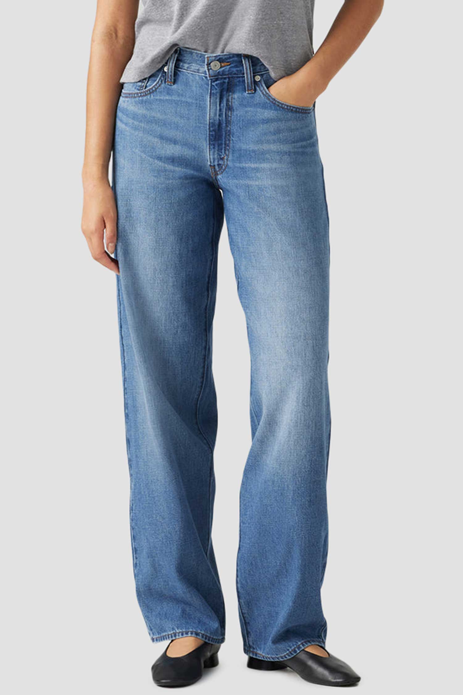 Женские синие джинсы Baggy Dad 1