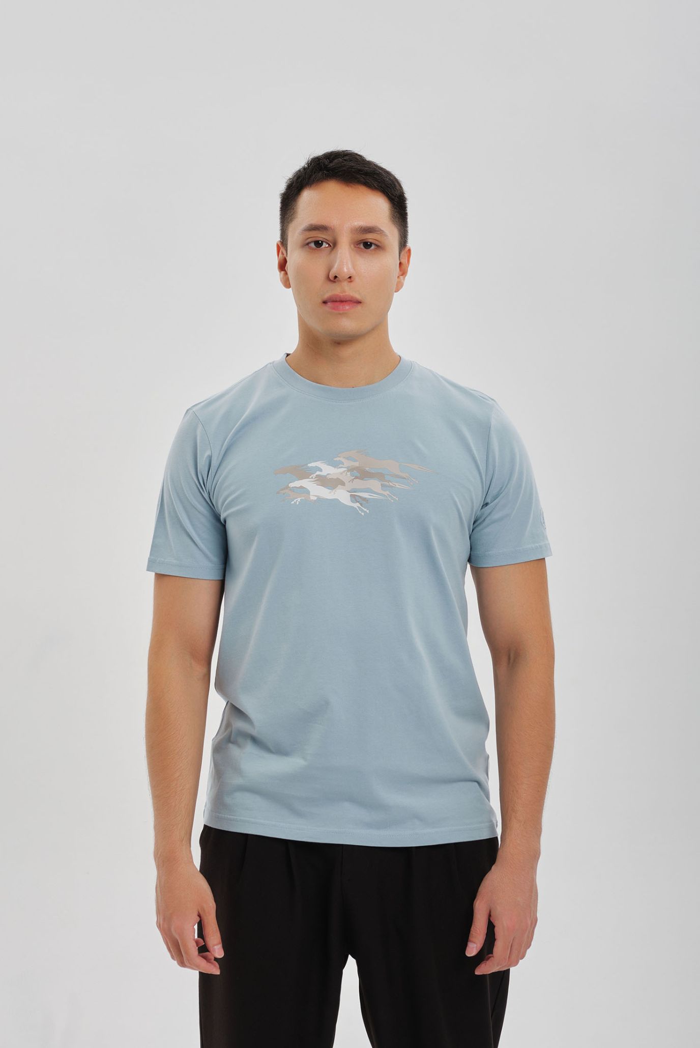 Голубая футболка ARGYMAQTAR (Унисекс) 2