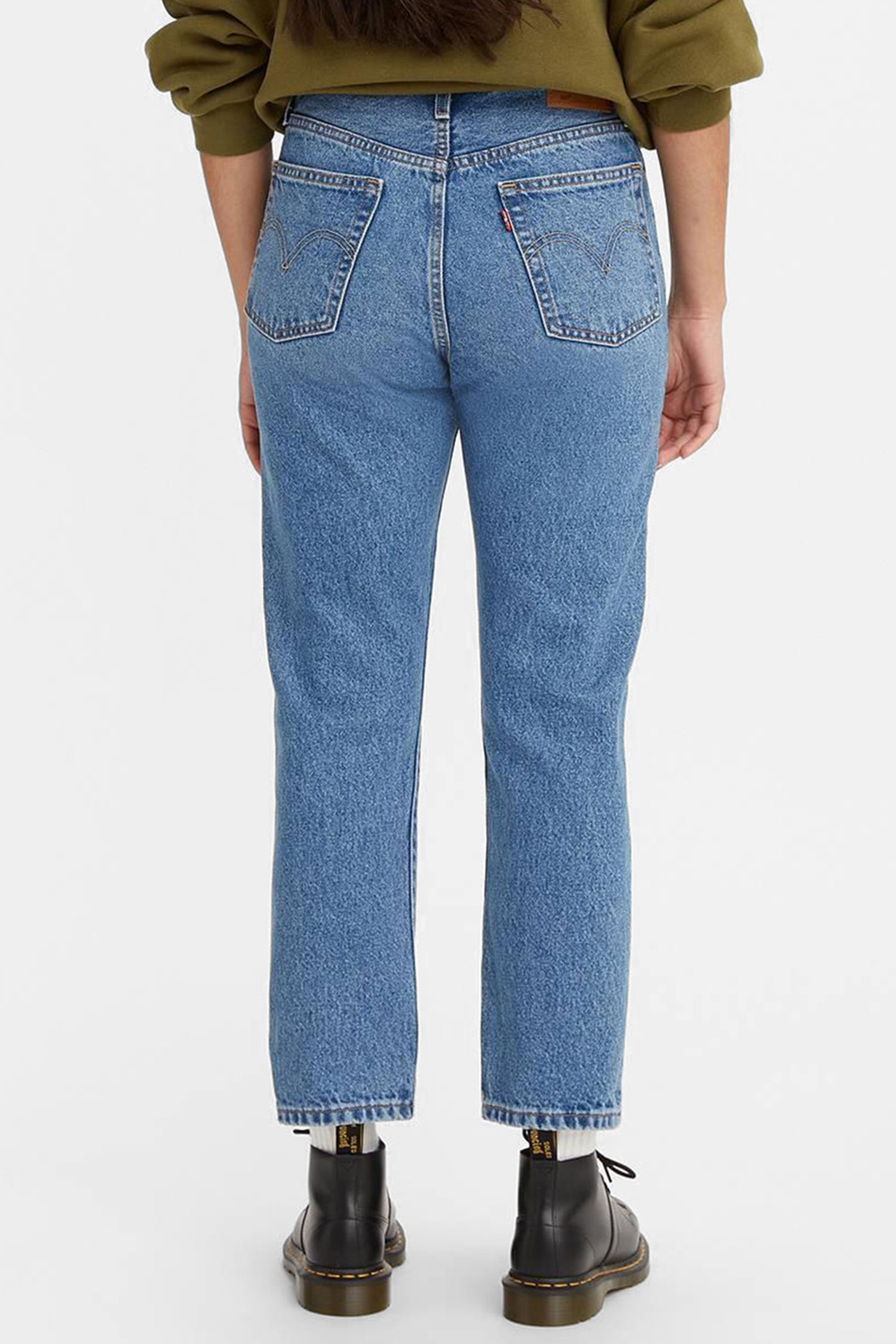 Женские голубые джинсы 501® Straight Crop 3