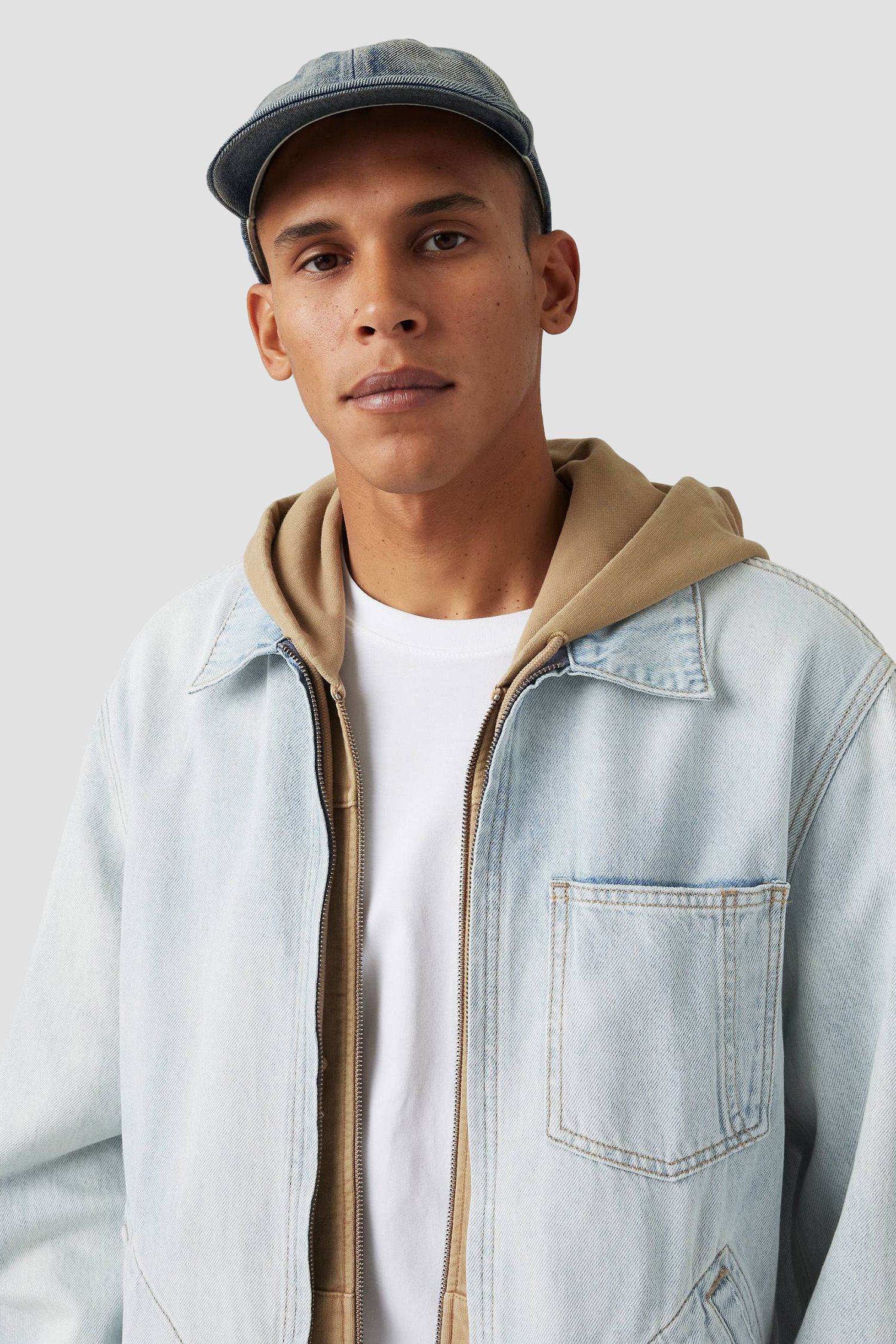 Мужская голубая джинсовая куртка 5