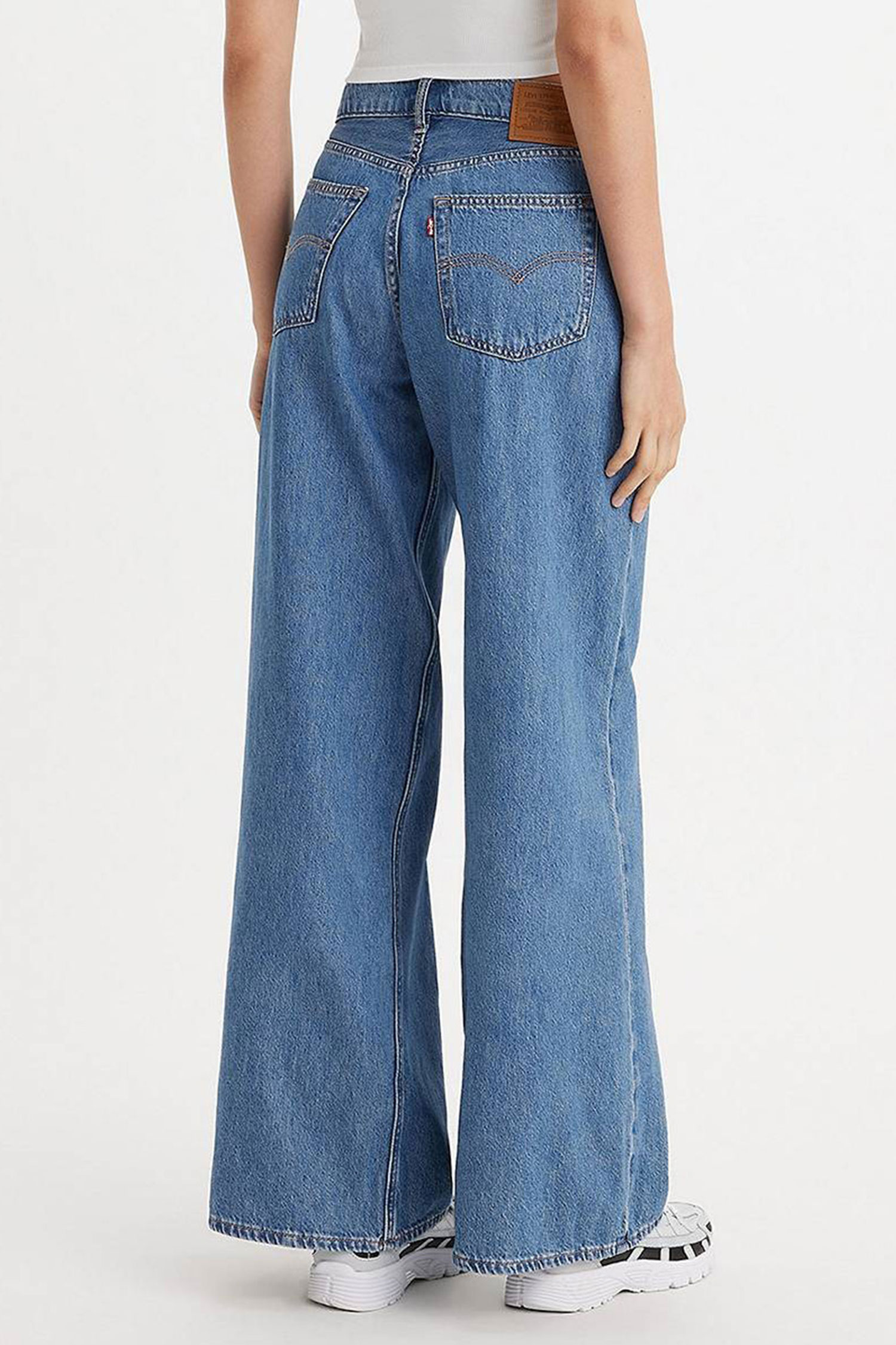 Женские синие джинсы Baggy Dad Wide Leg 3