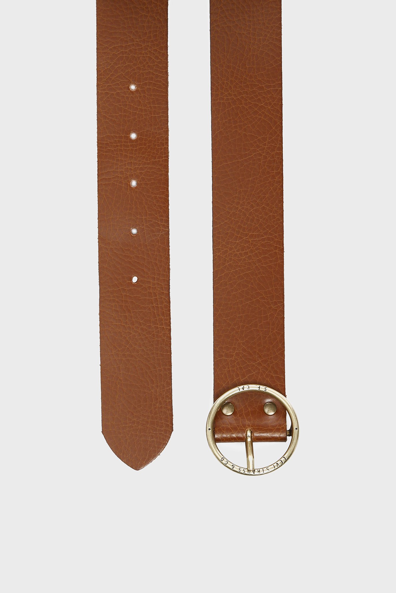 Женский коричневый кожаный ремень 2