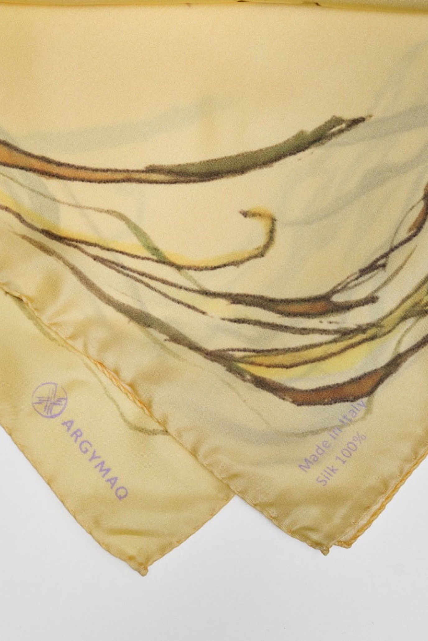 Женский желтый платок 140х140 4