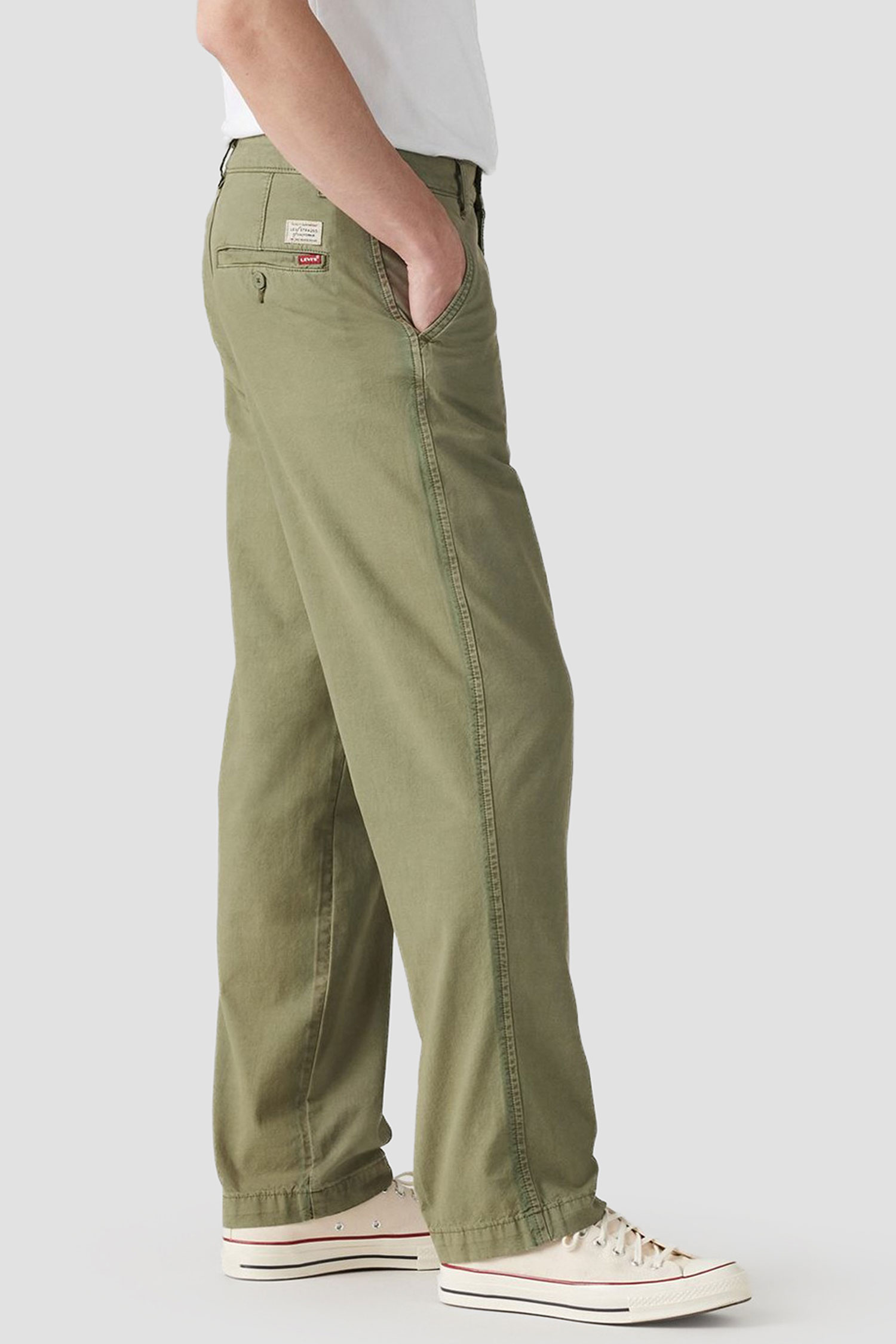 Мужские оливковые брюки 4