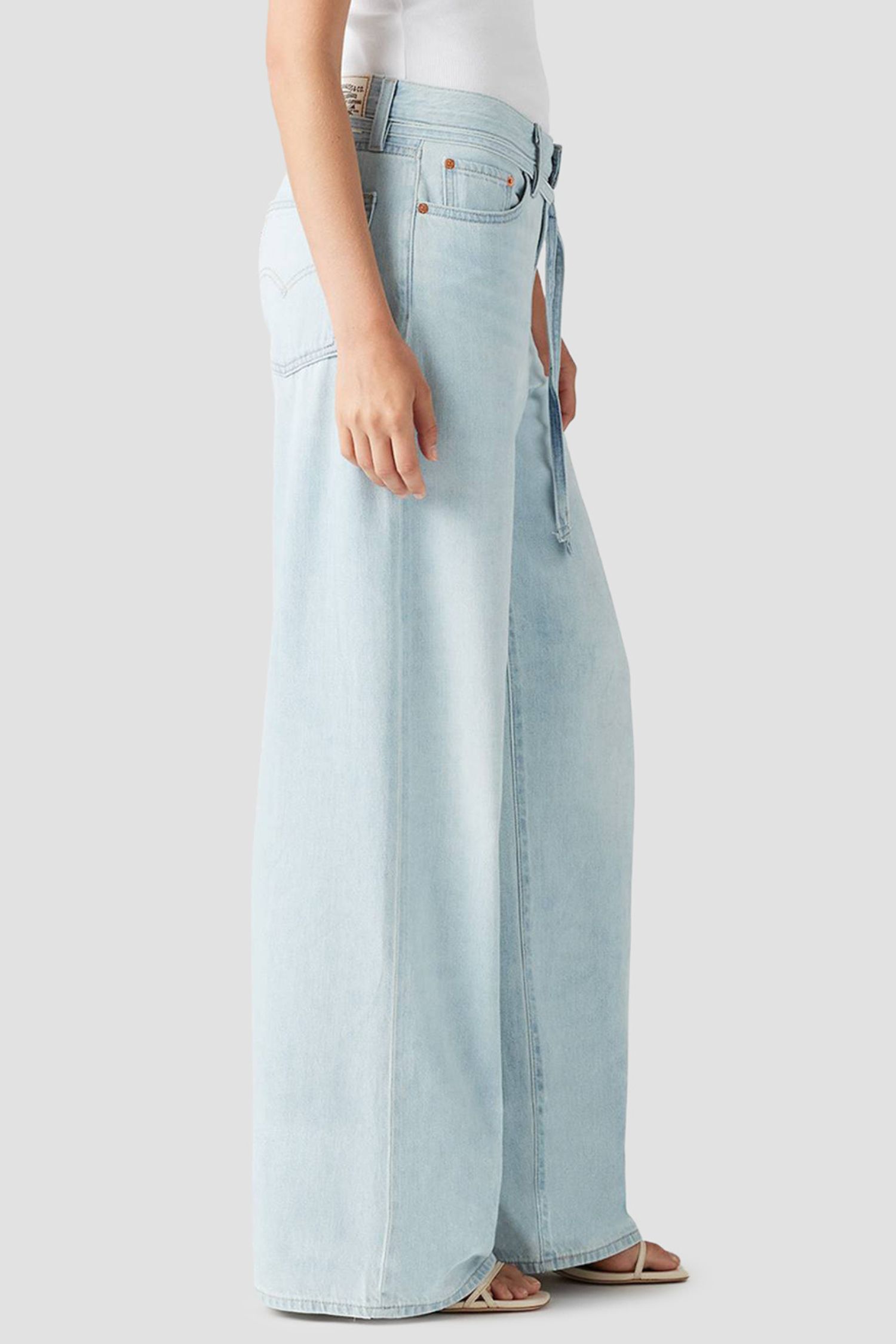 Женские голубые джинсы XL Straight 4