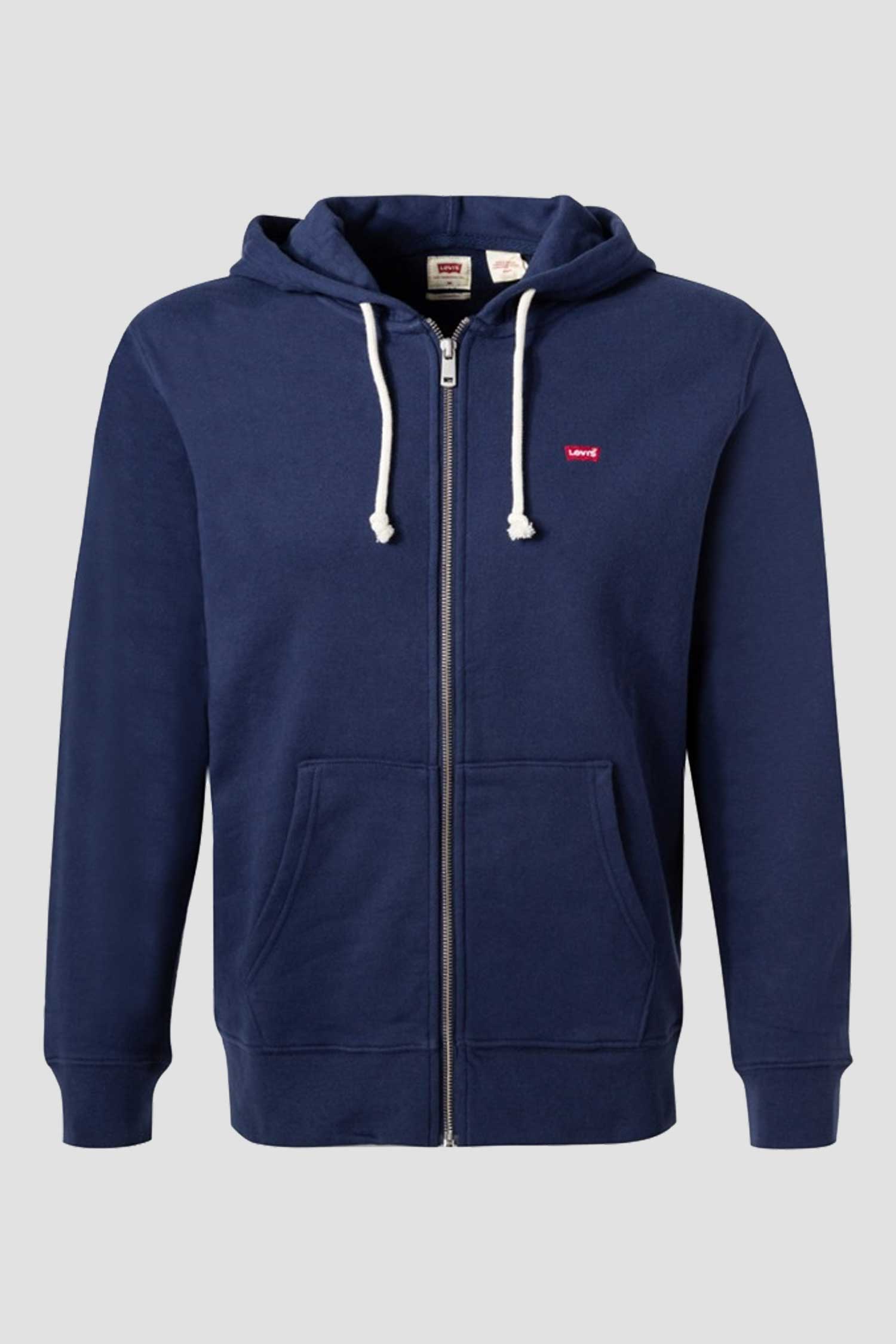 Мужская синяя кофта на молнии 2