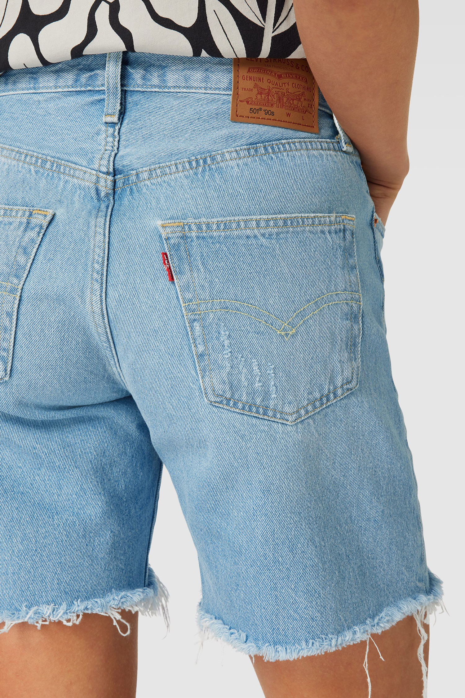 Женские голубые джинсовые шорты 501® '90s 5