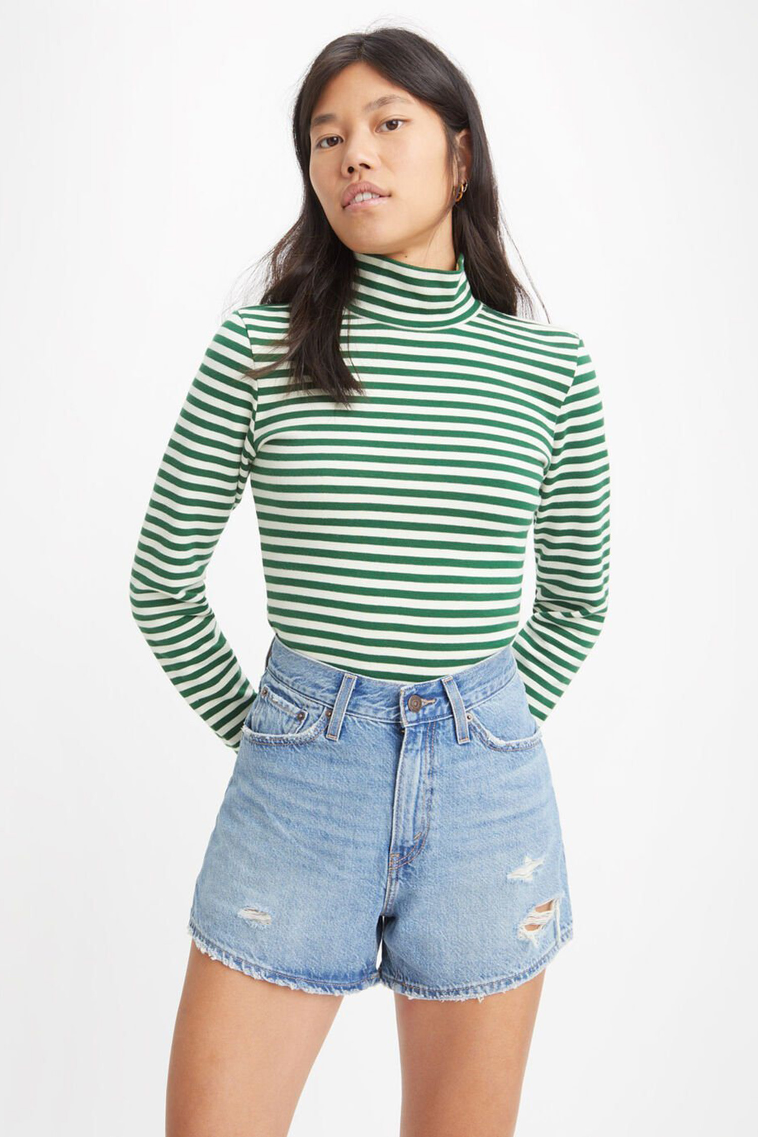 Женские голубые джинсовые шорты 80's Mom 4