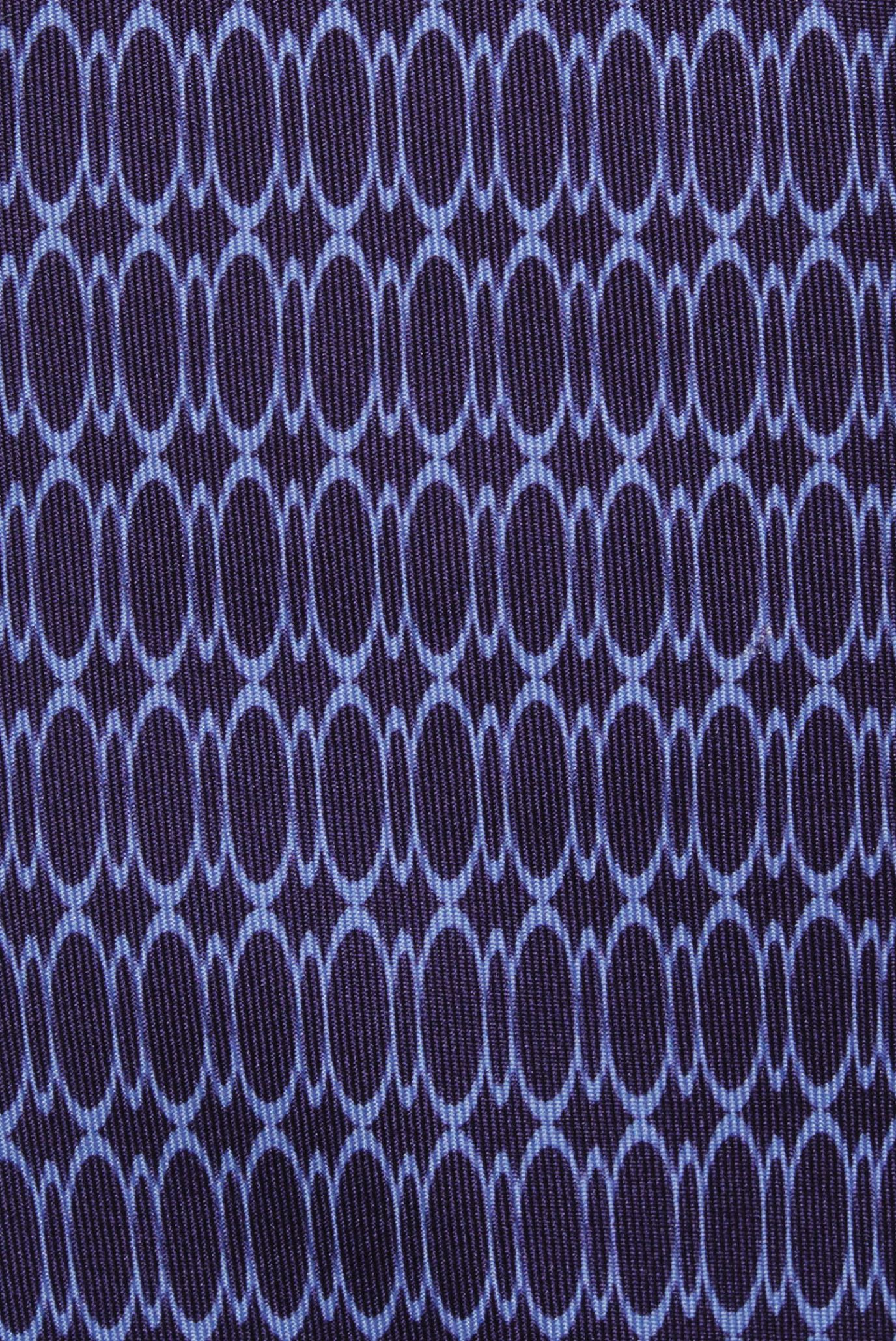 Мужской темно-синий шелковый галстук 4