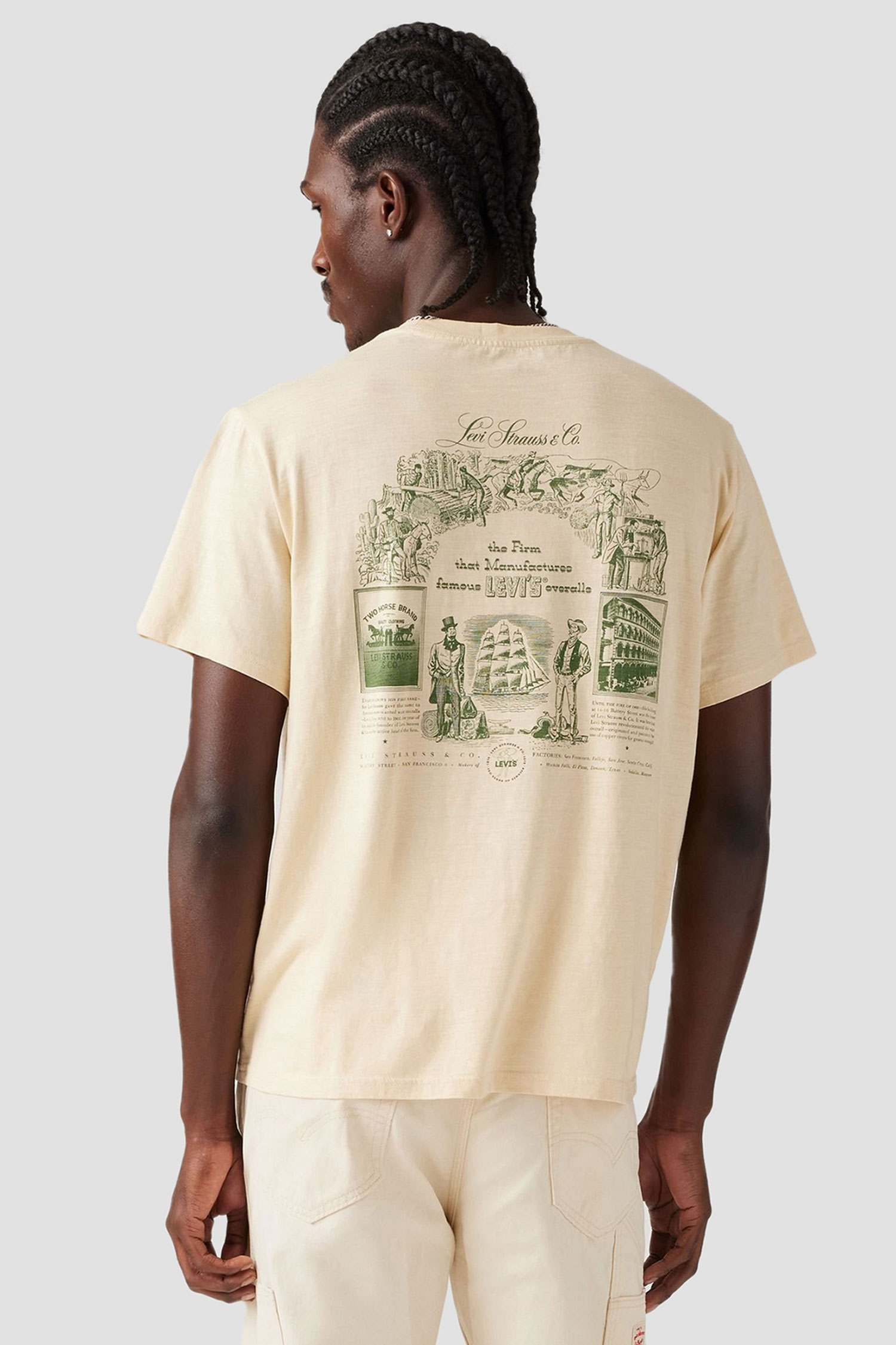 Мужская бежевая футболка 2