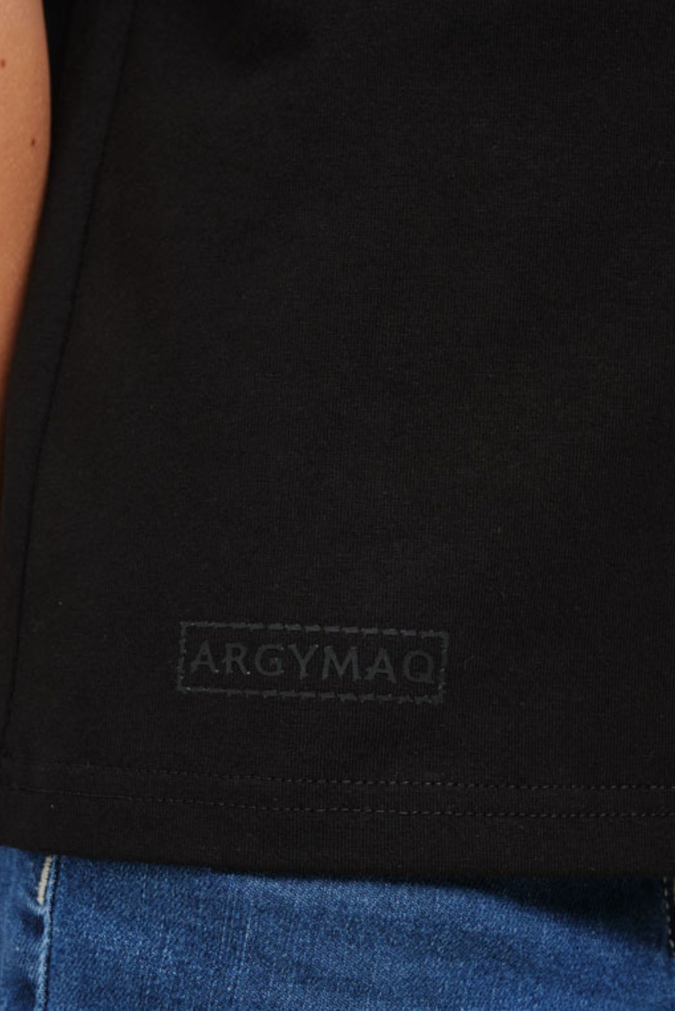 Детская черная футболка оверсайз 5