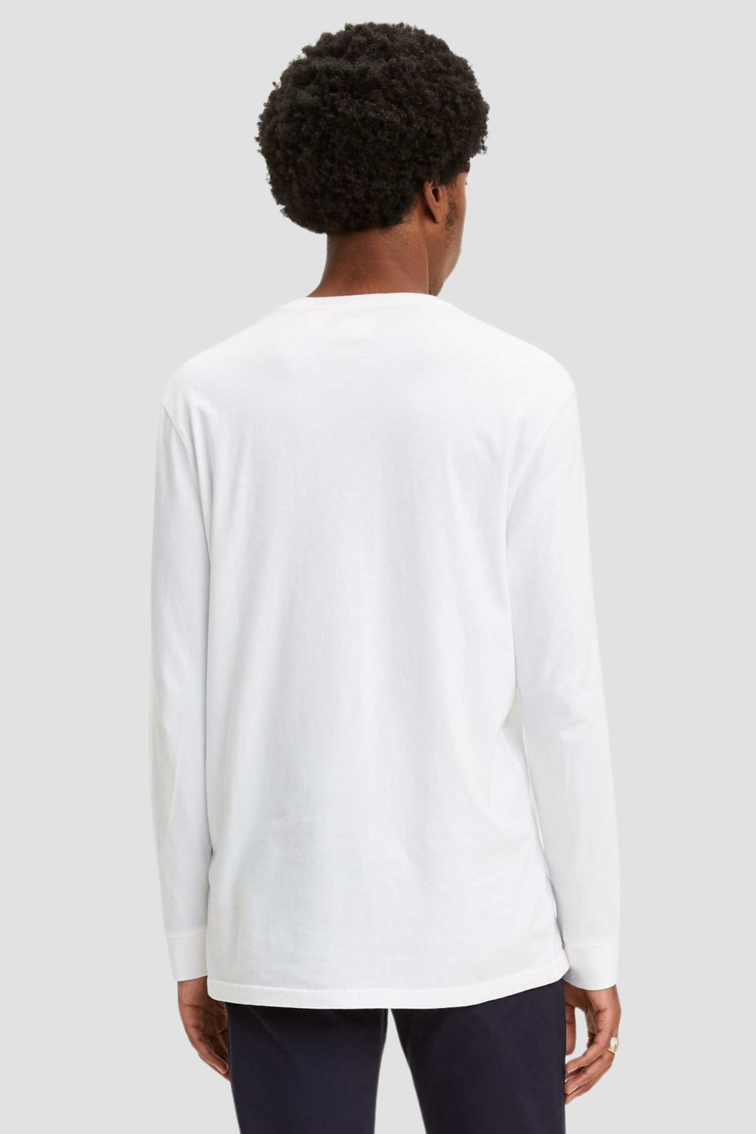 Мужской белый лонгслив 3