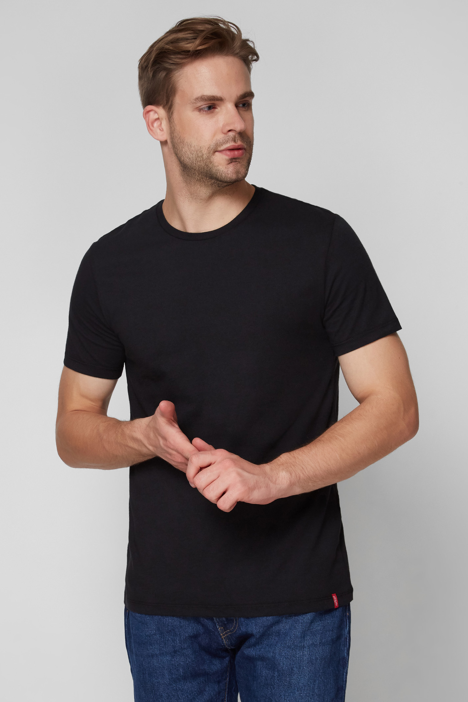 Мужские черные футболки (2 шт) Slim Fit 2