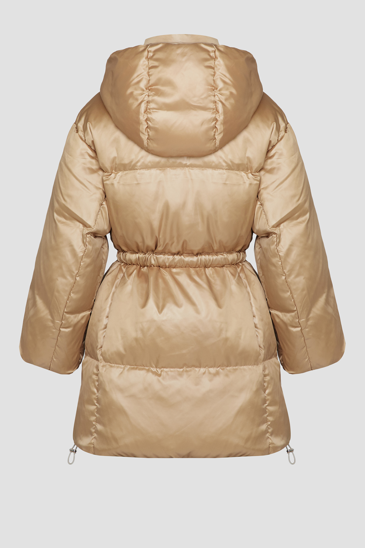 Женский бежевый пуховик 4