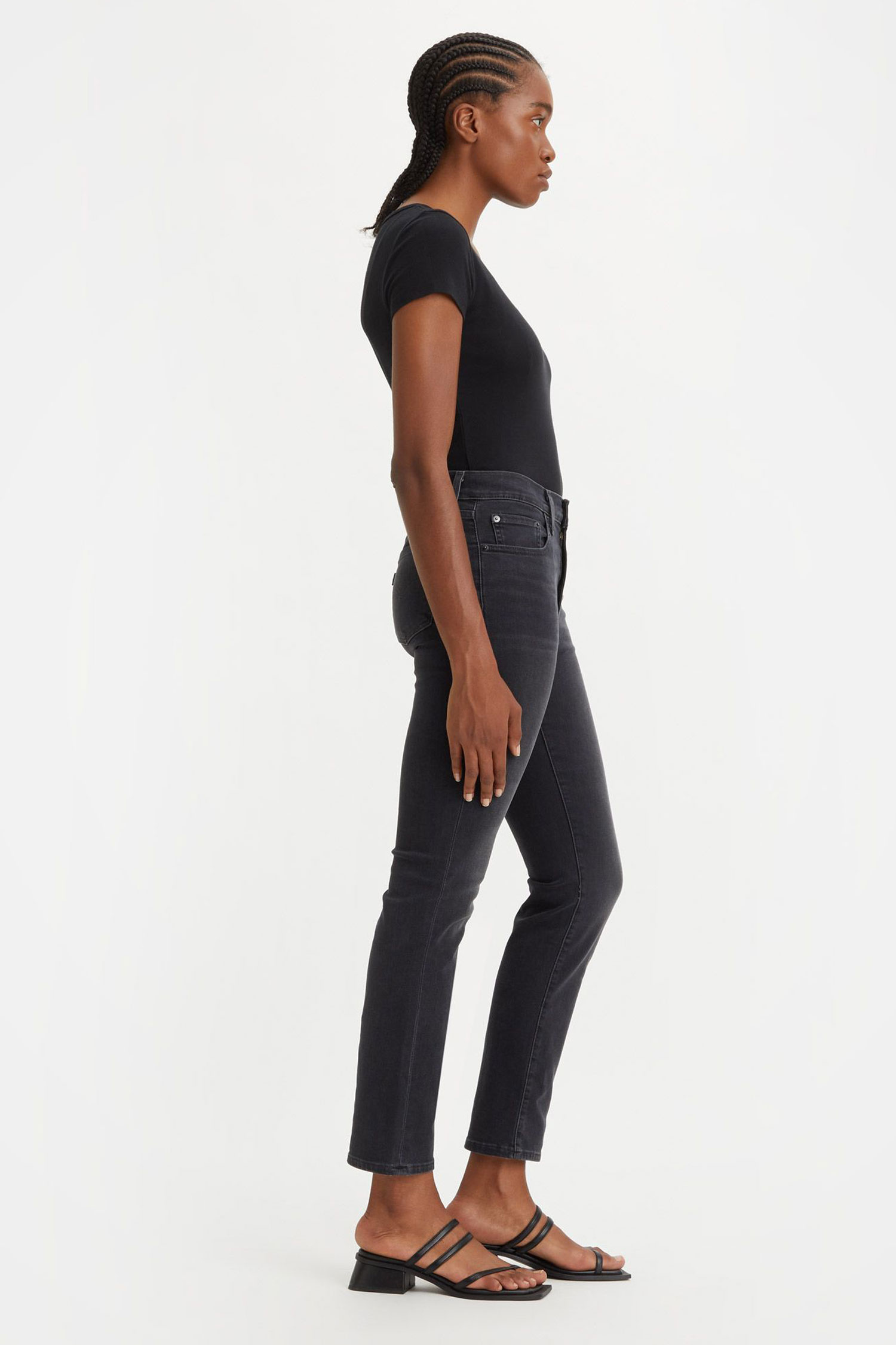 Женские черные джинсы 
724® High Rise Straight 4