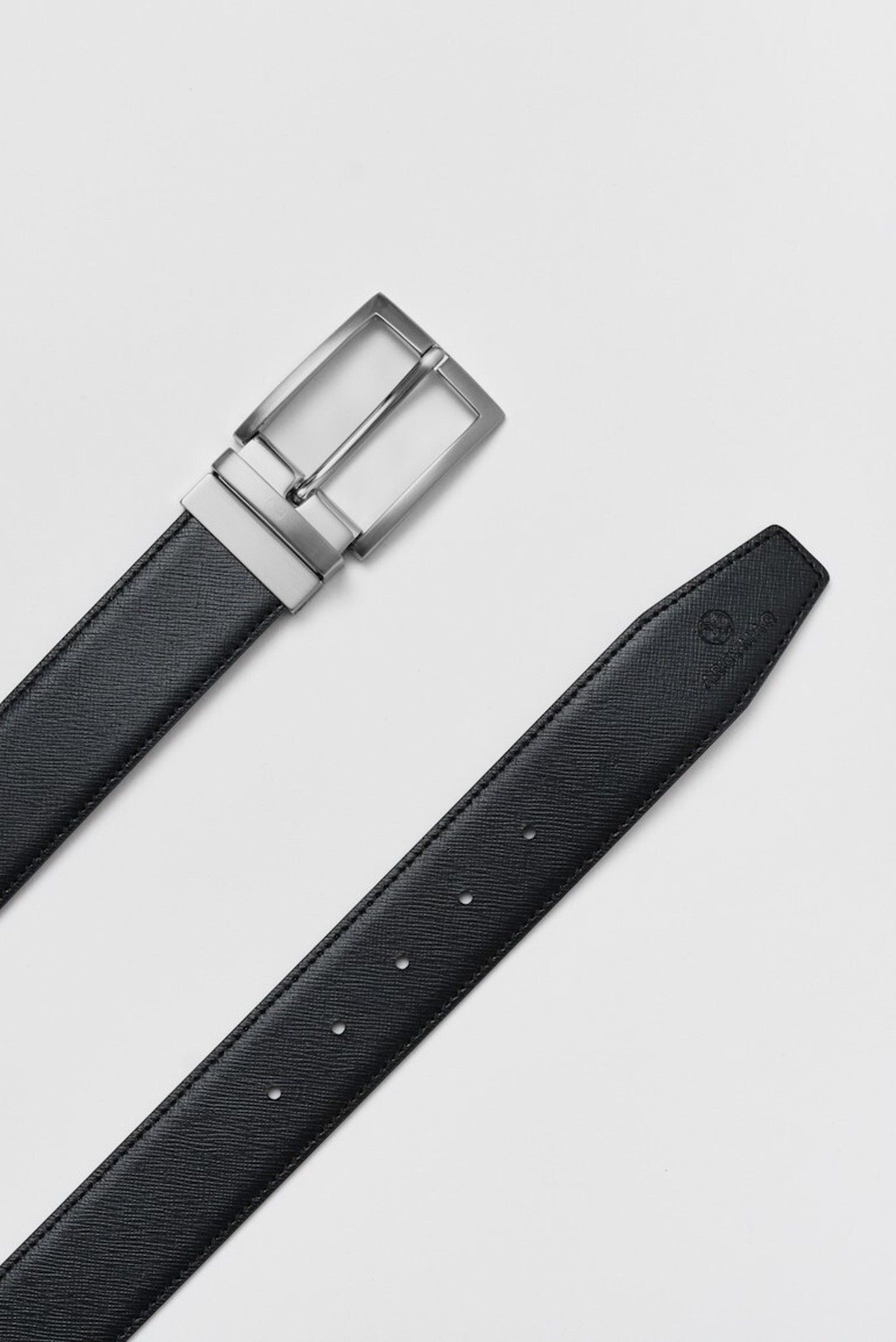 Мужской черно-серый ремень 40ММ 2