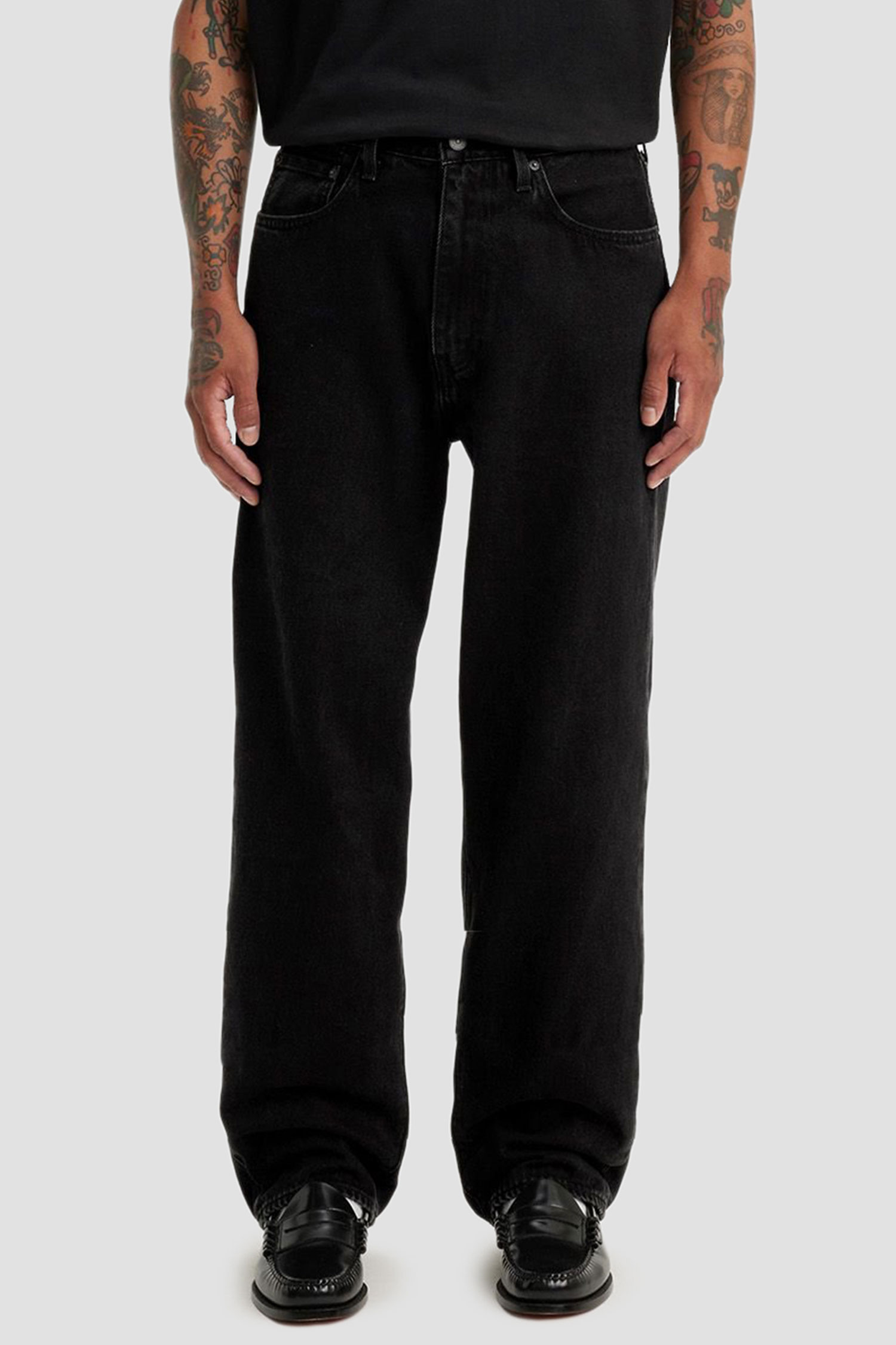 Мужские черные джинсы 568™ Loose Straight 1