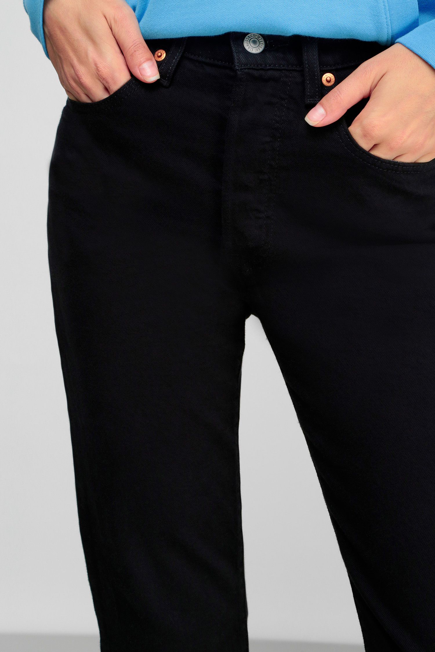 Женские черные джинсы 501® Straight Crop 5