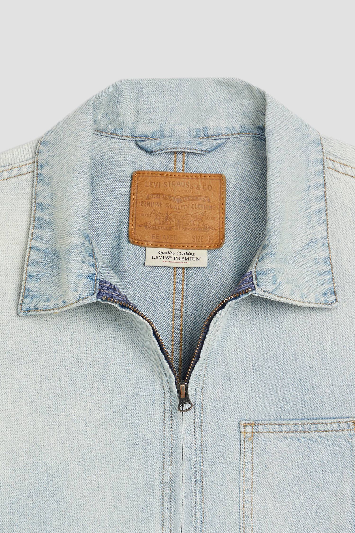 Мужская голубая джинсовая куртка 6