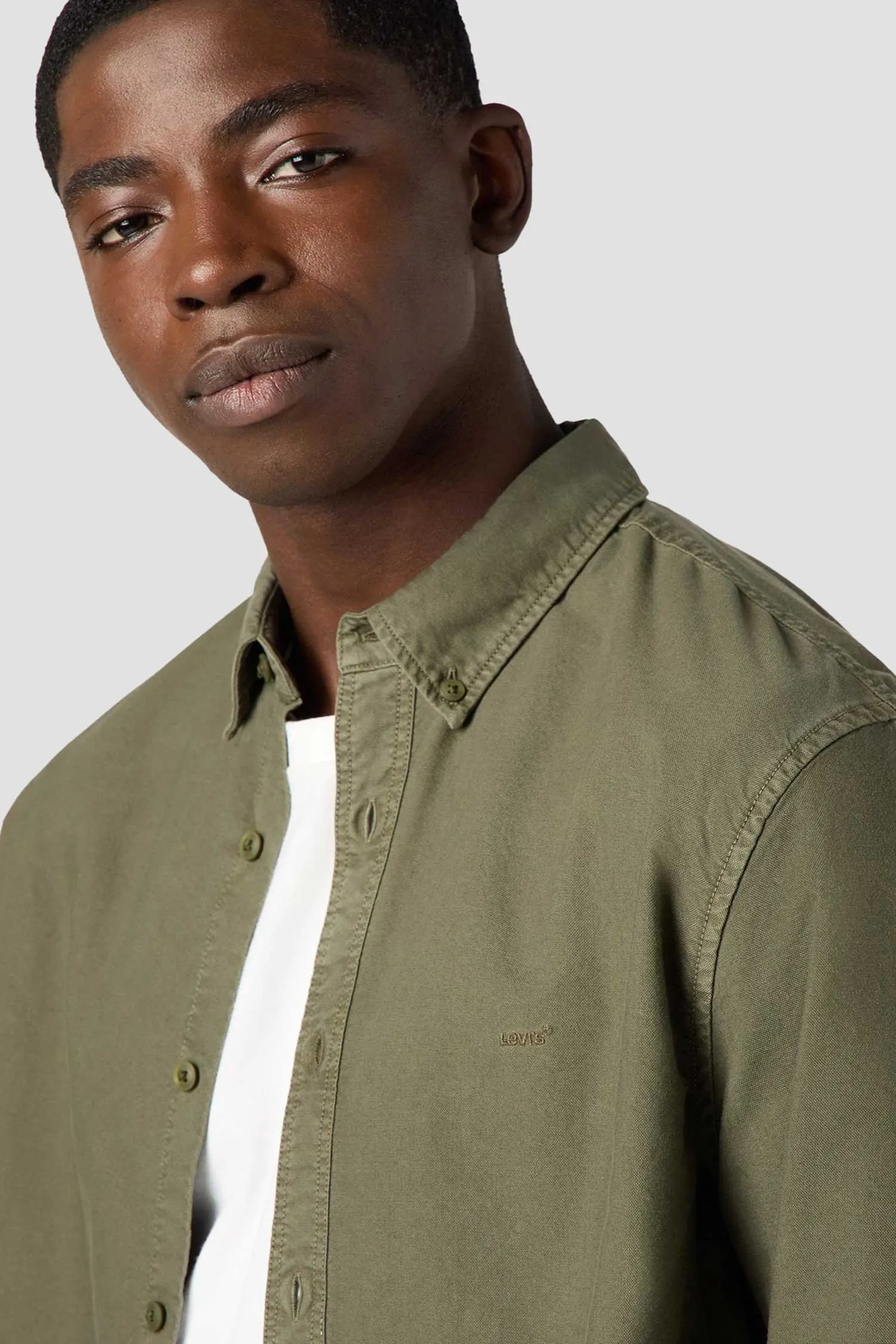 Мужская зеленая рубашка 5