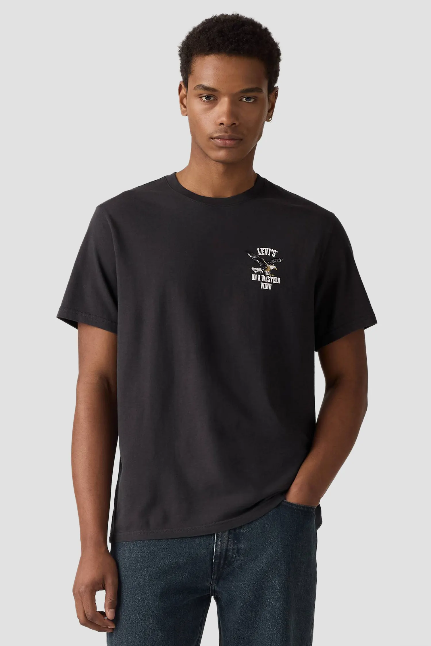 Мужская черная футболка 1