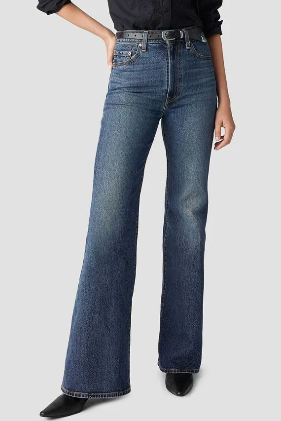 Женские синие джинсы Ribcage Bell Levi's