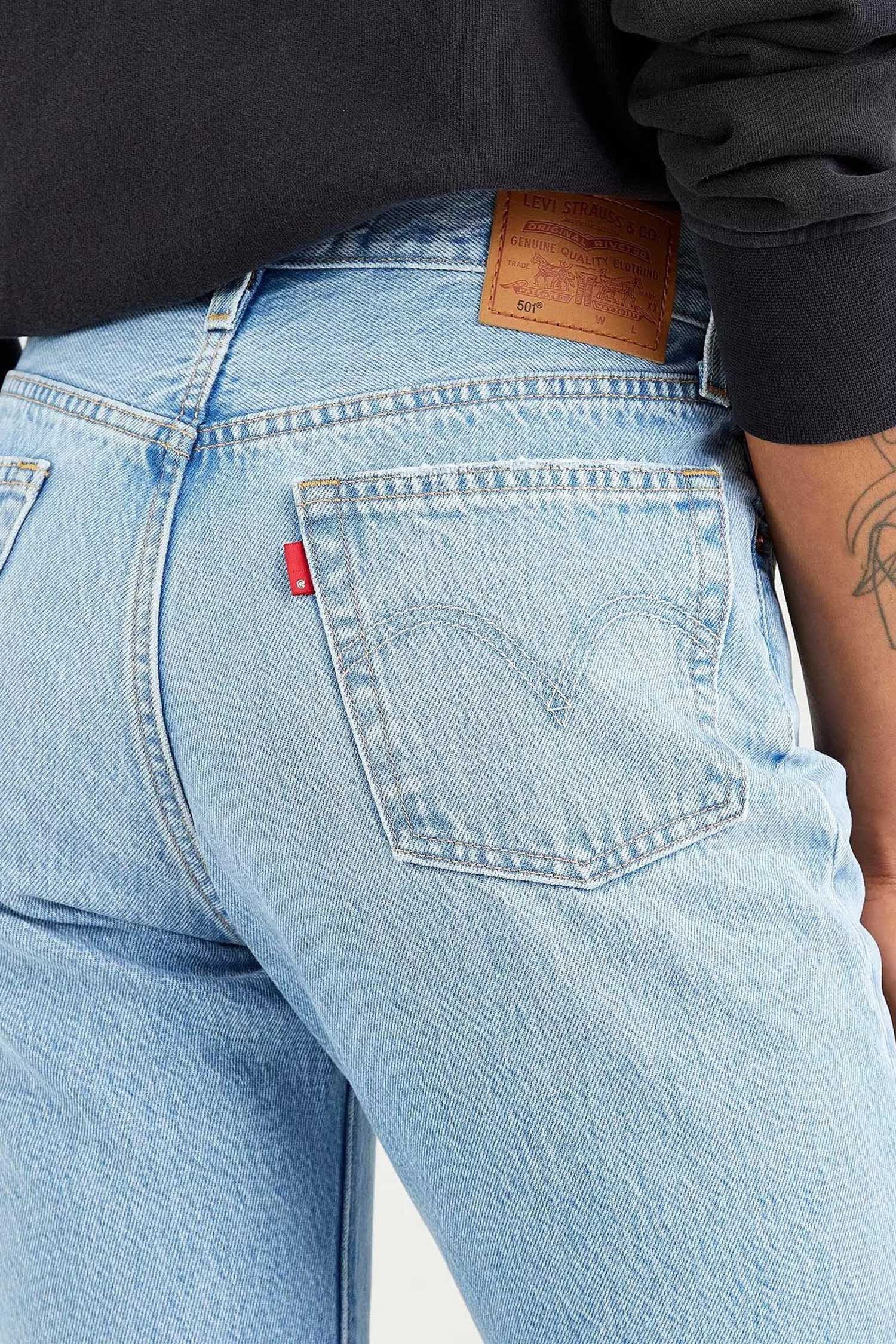 Женские голубые джинсы 501® Straight 6