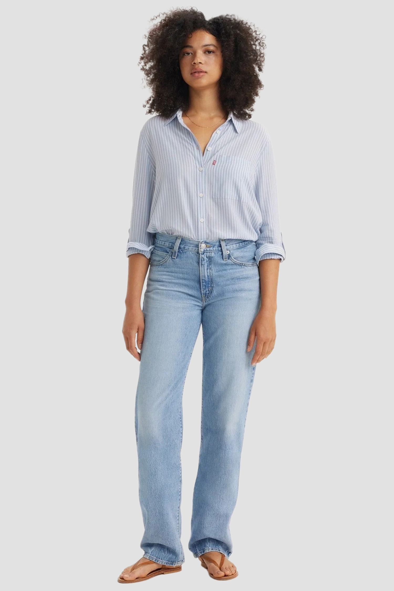 Женские голубые джинсы '94 Baggy 6