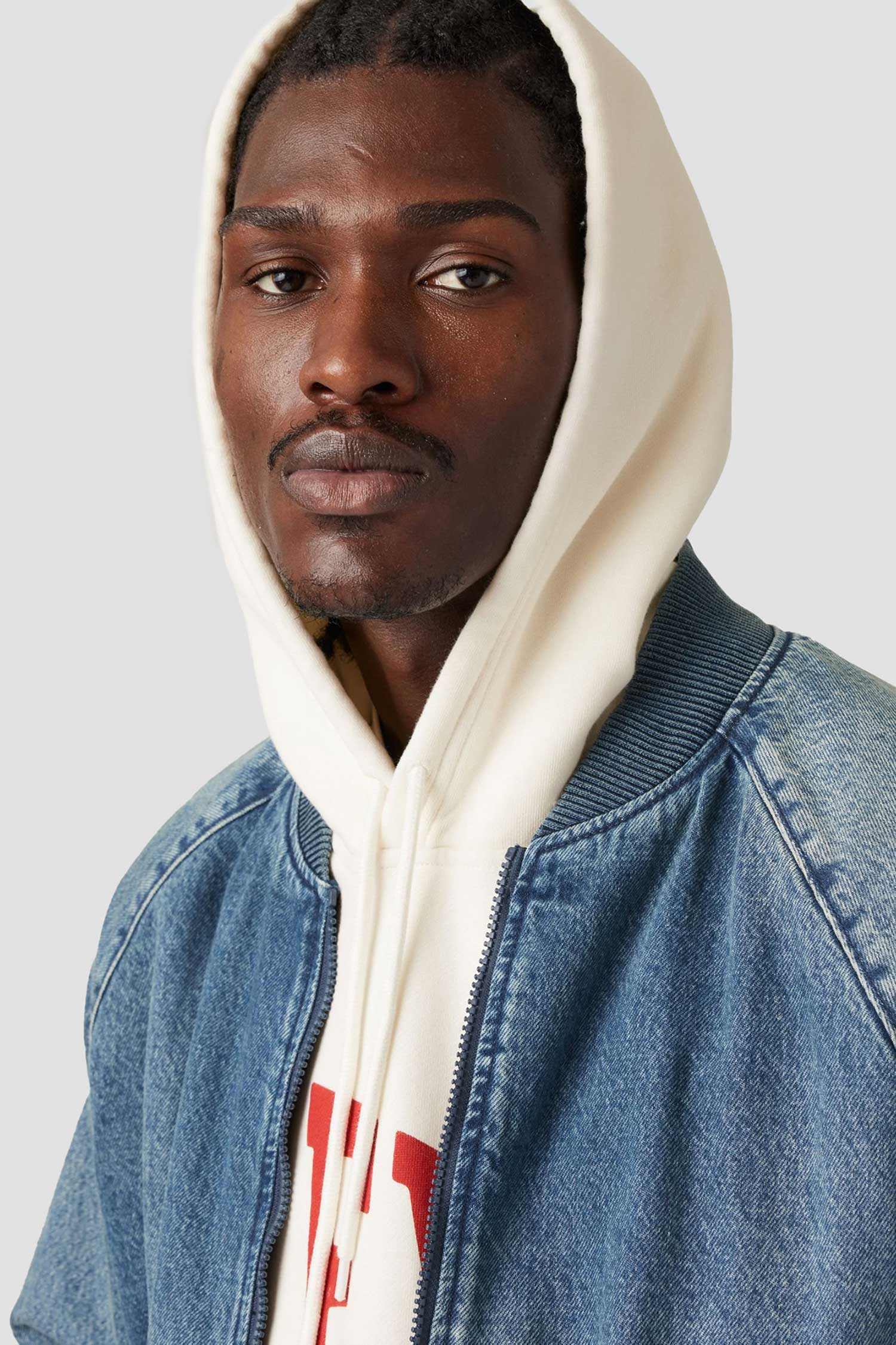 Мужской синий джинсовый бомбер 5