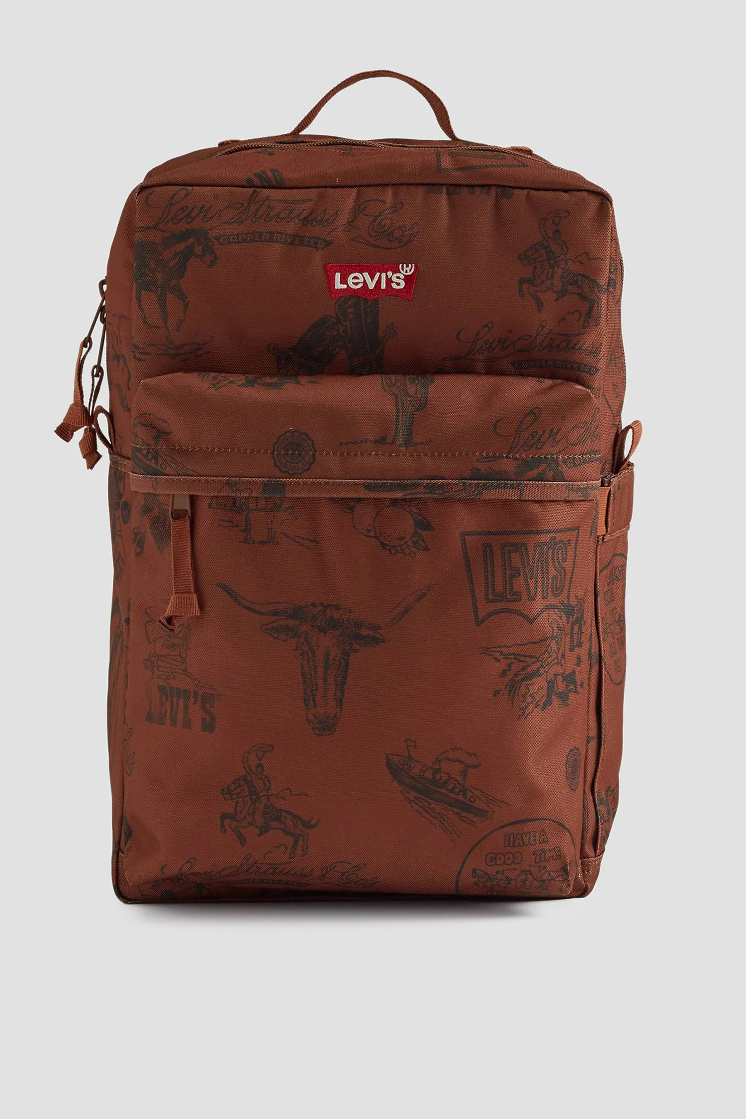 Мужской коричневый рюкзак с узором 1