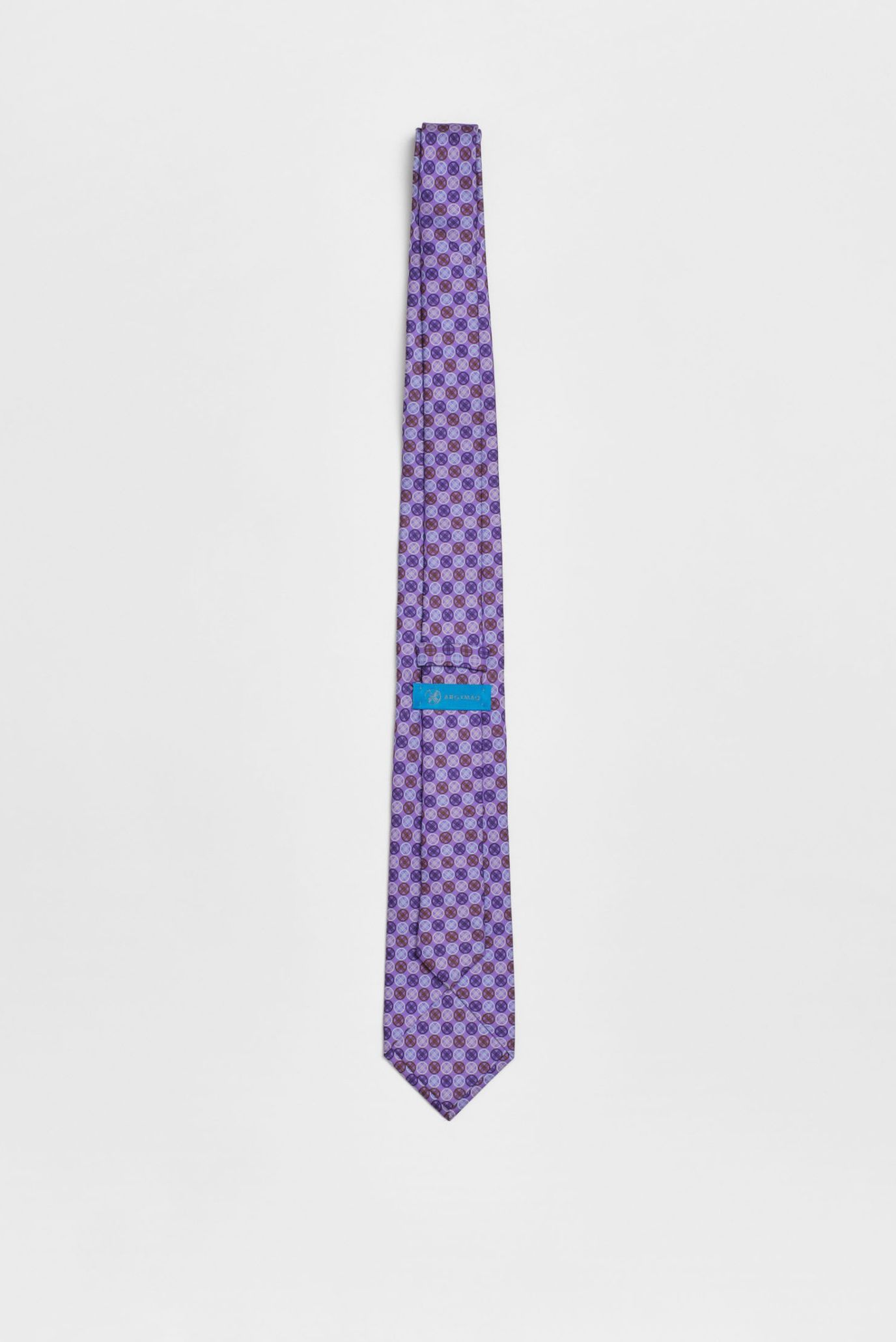 Мужской фиолетовый шелковый галстук 3
