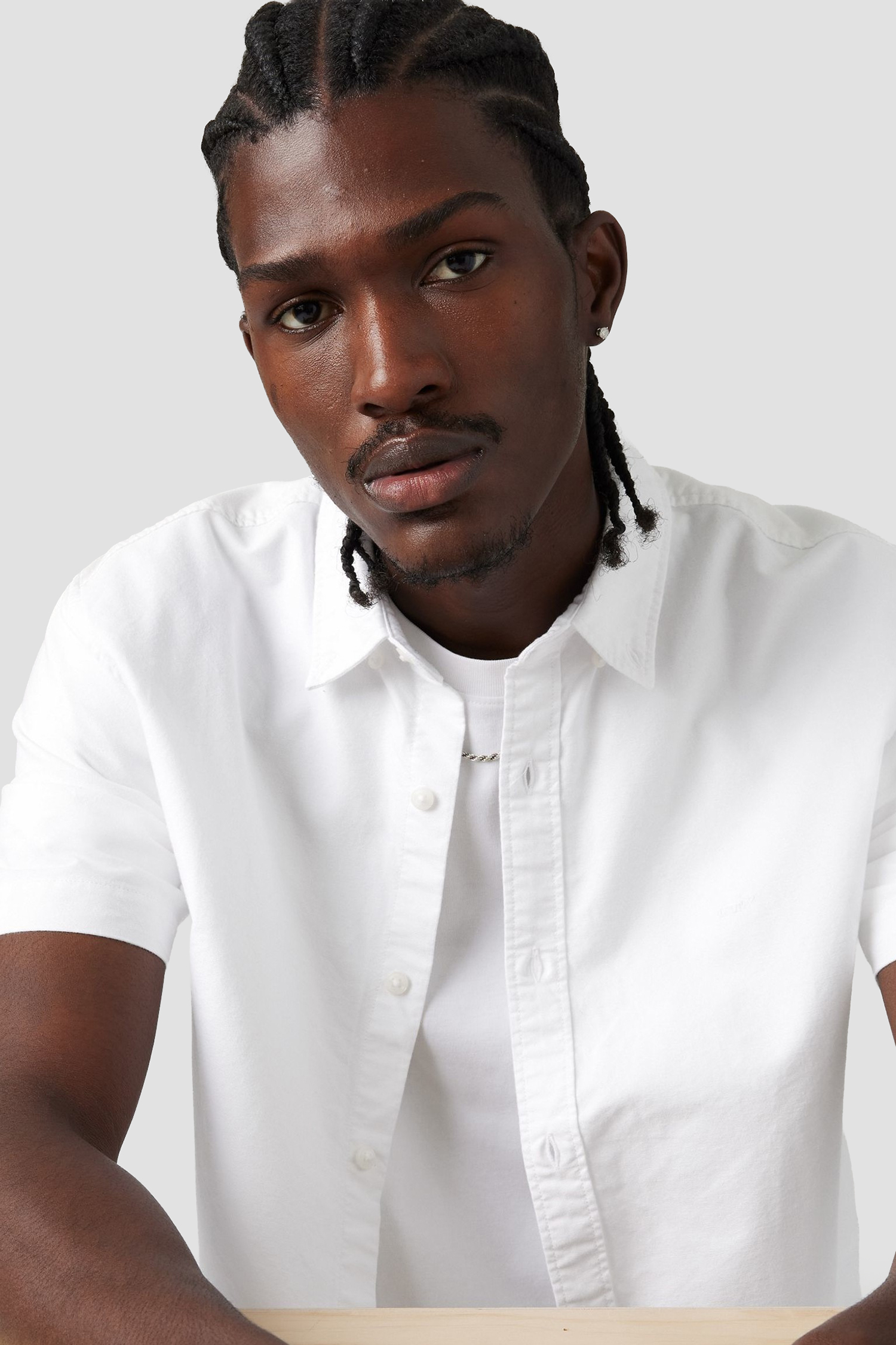 Мужская белая рубашка 5