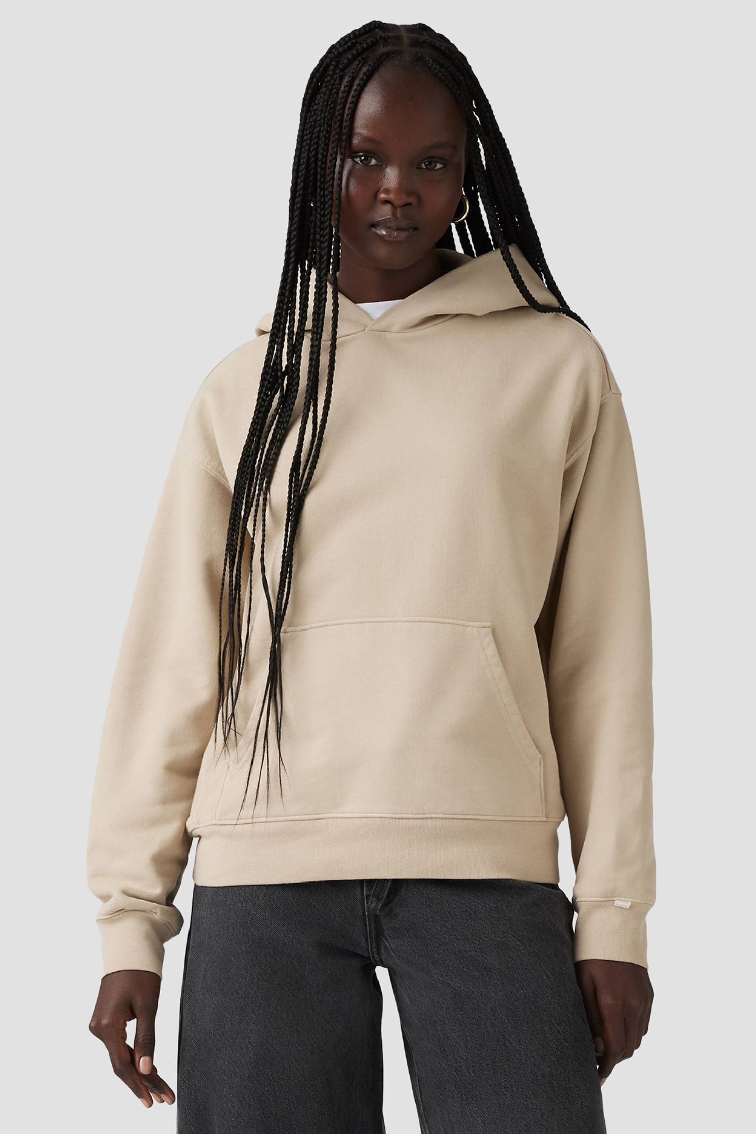 Женское бежевое худи 1