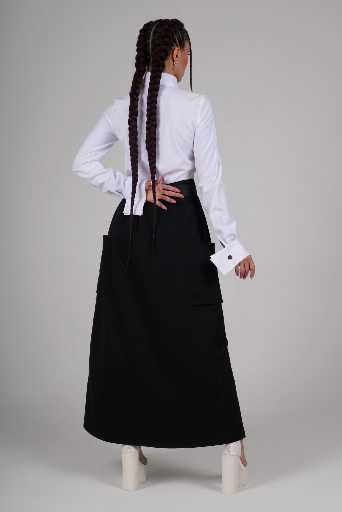 Баска макси с накладными карманами 3