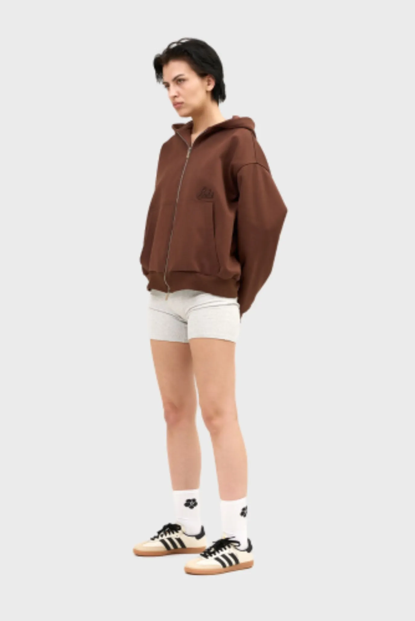 Зип-худи Sabe Paris Cotton 3D Logo Full-Zip Hoodie Brown 3