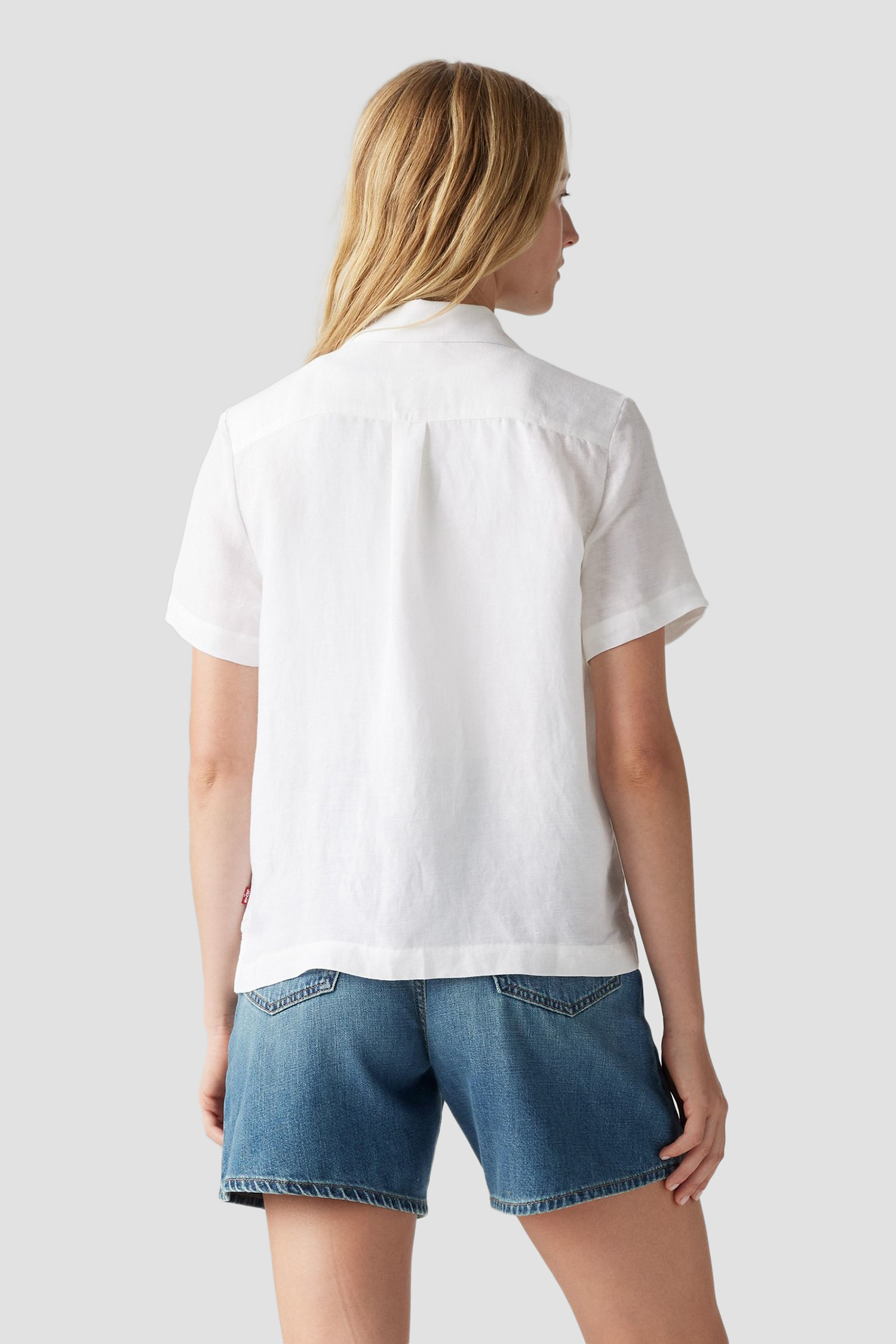 Женская белая льняная рубашка 3