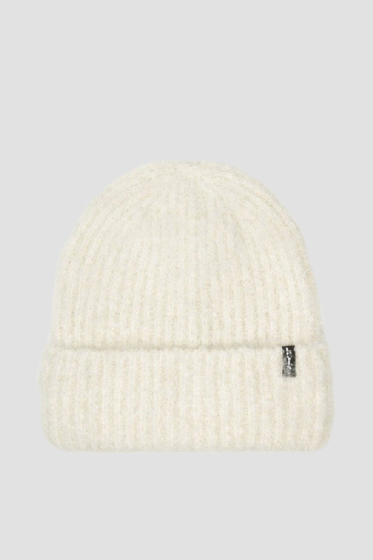 Женская белая шапка 1