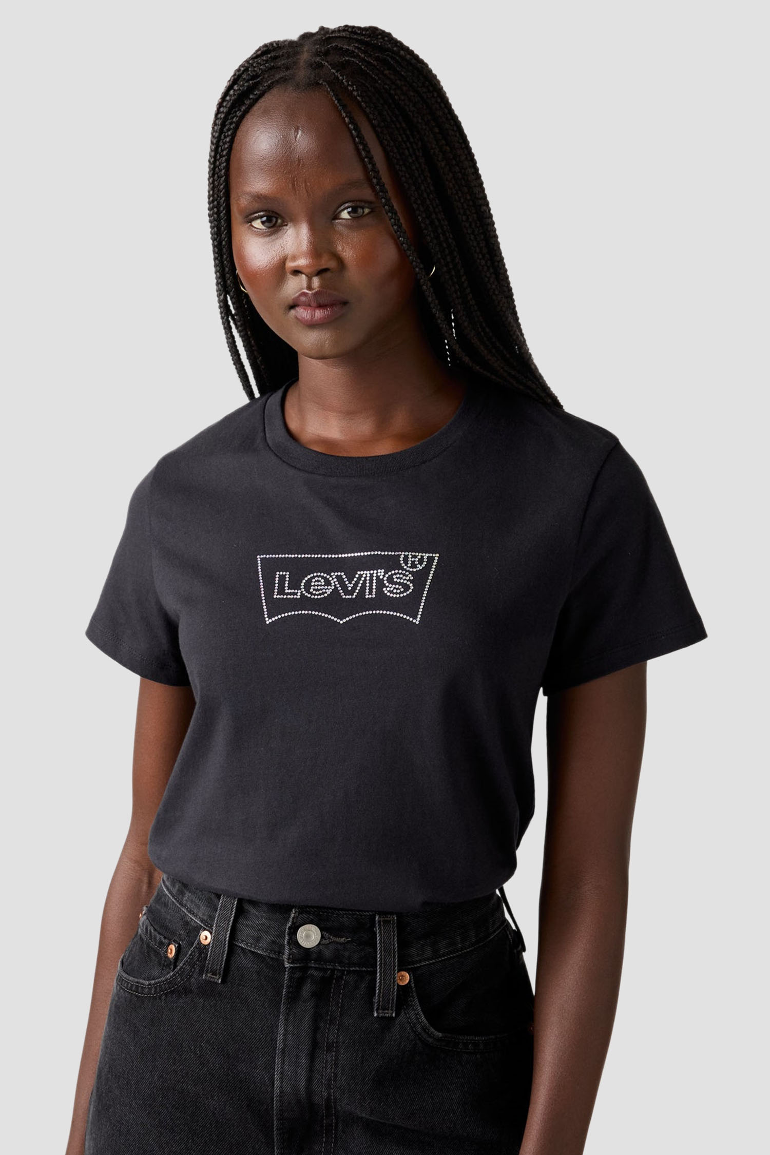 Женская черная футболка 3