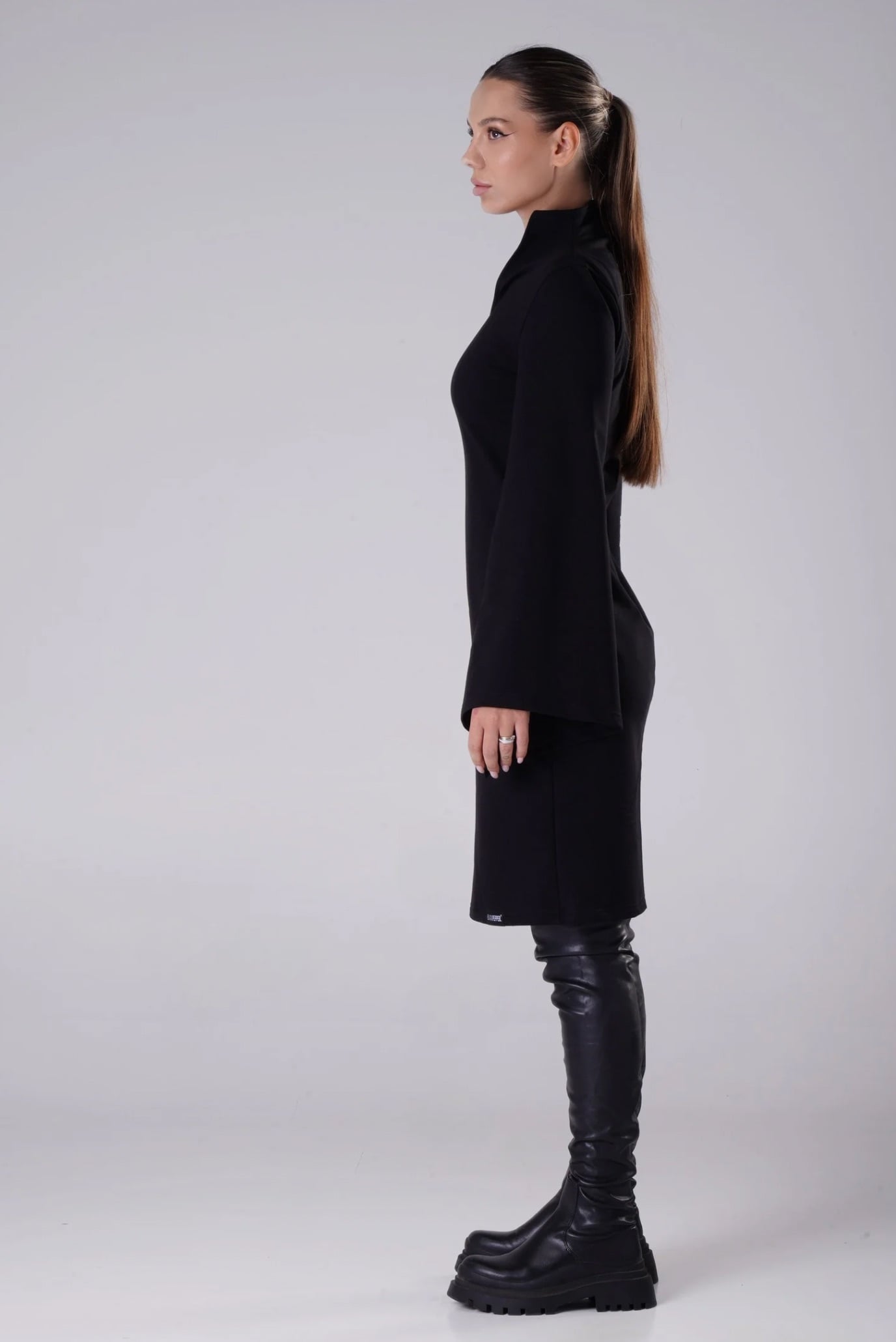 Женское черное платье 4