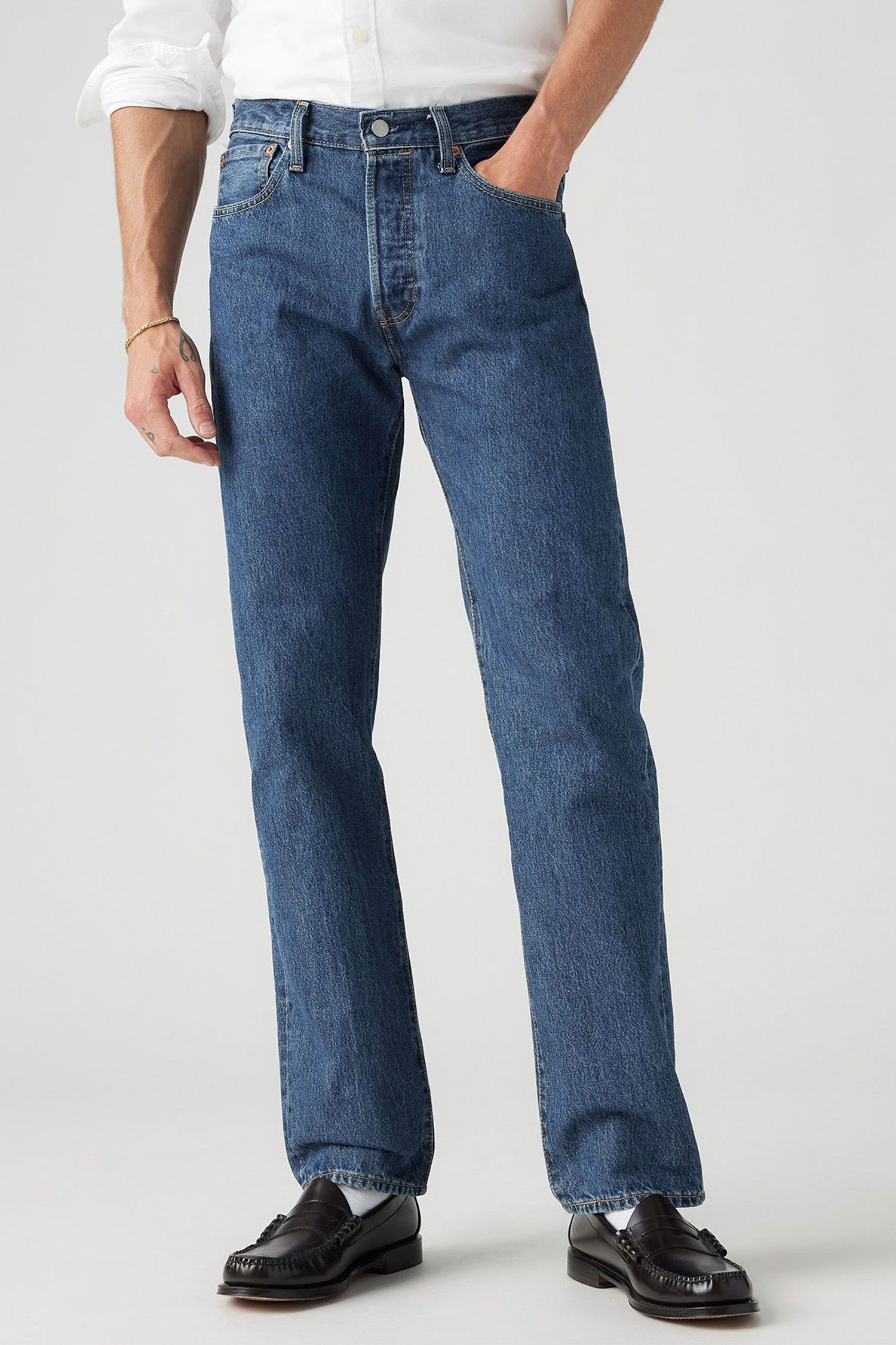 Мужские синие джинсы 501® Straight 5