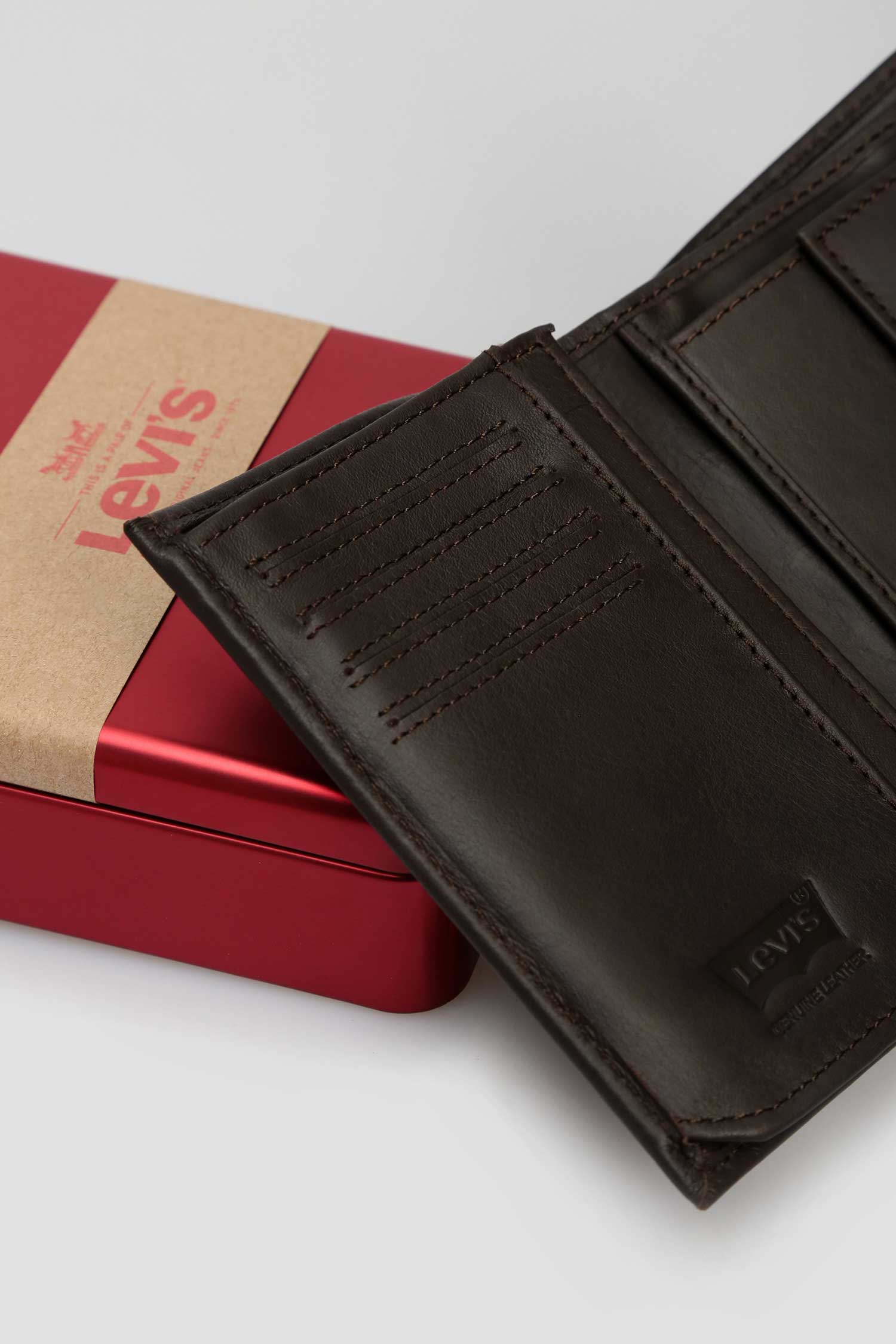 Коричневый кожаный кошелек 4