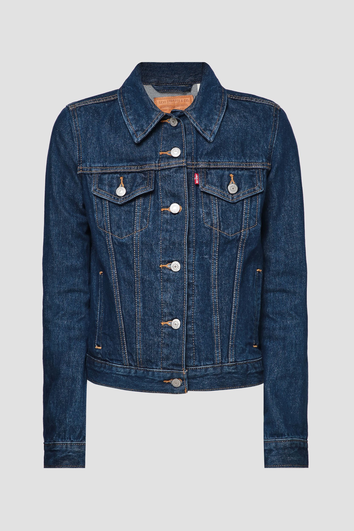 Женская синяя джинсовая куртка 2