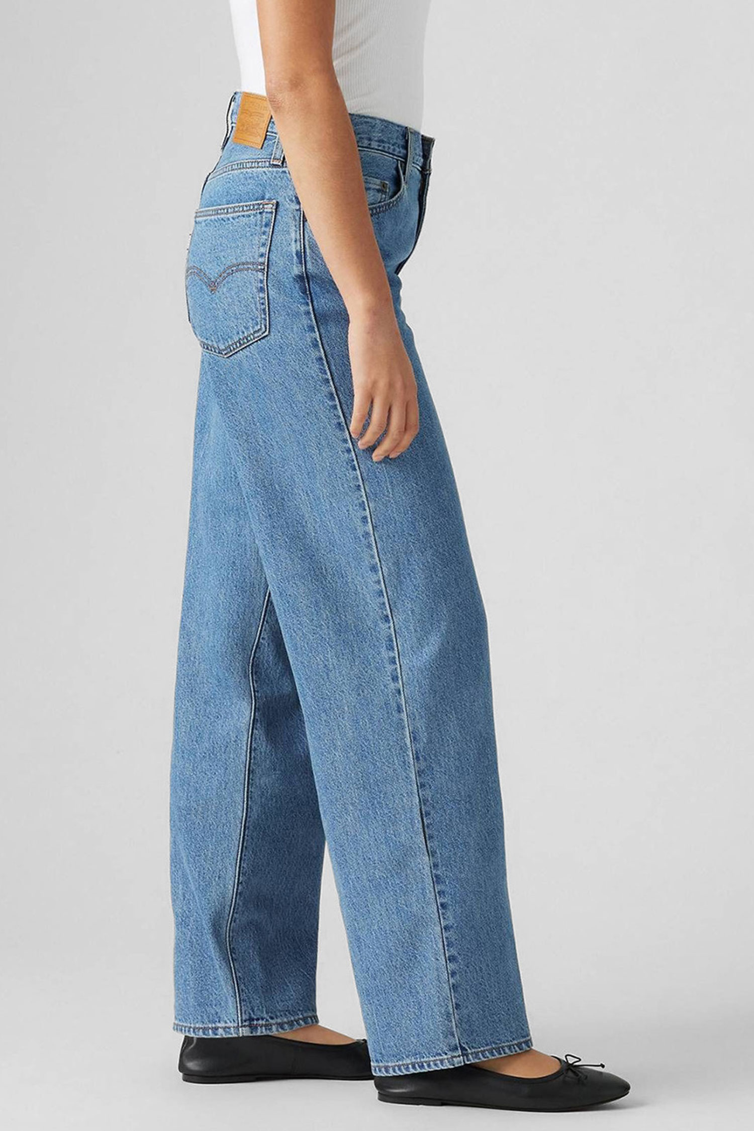 Женские голубые джинсы Baggy Dad 4