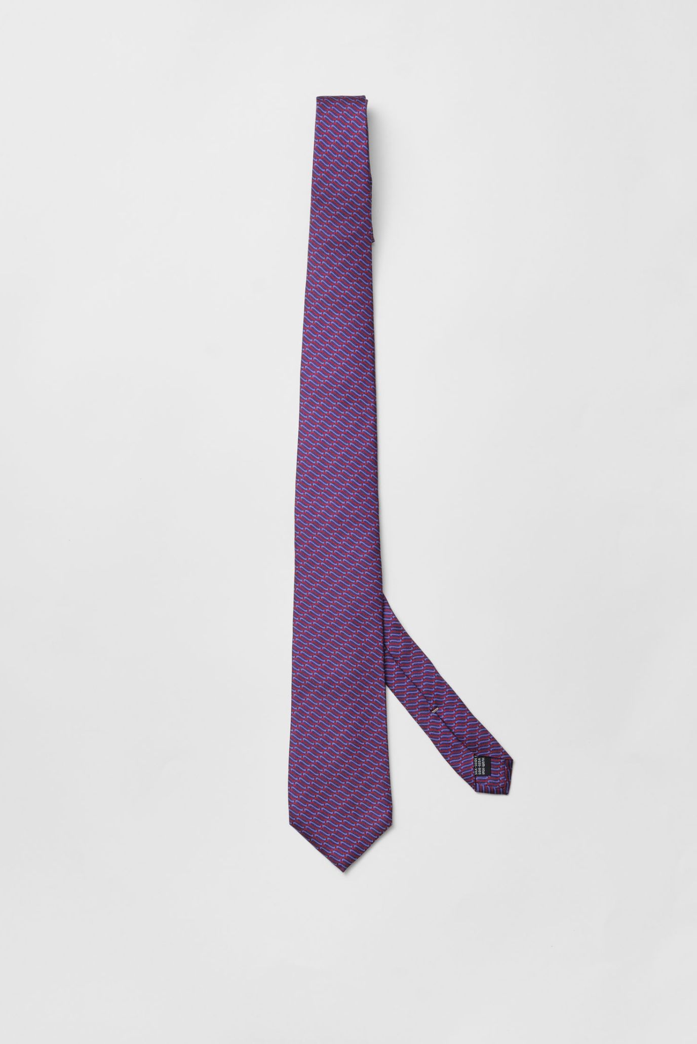 Мужской фиолетово-красный шелковый галстук 1