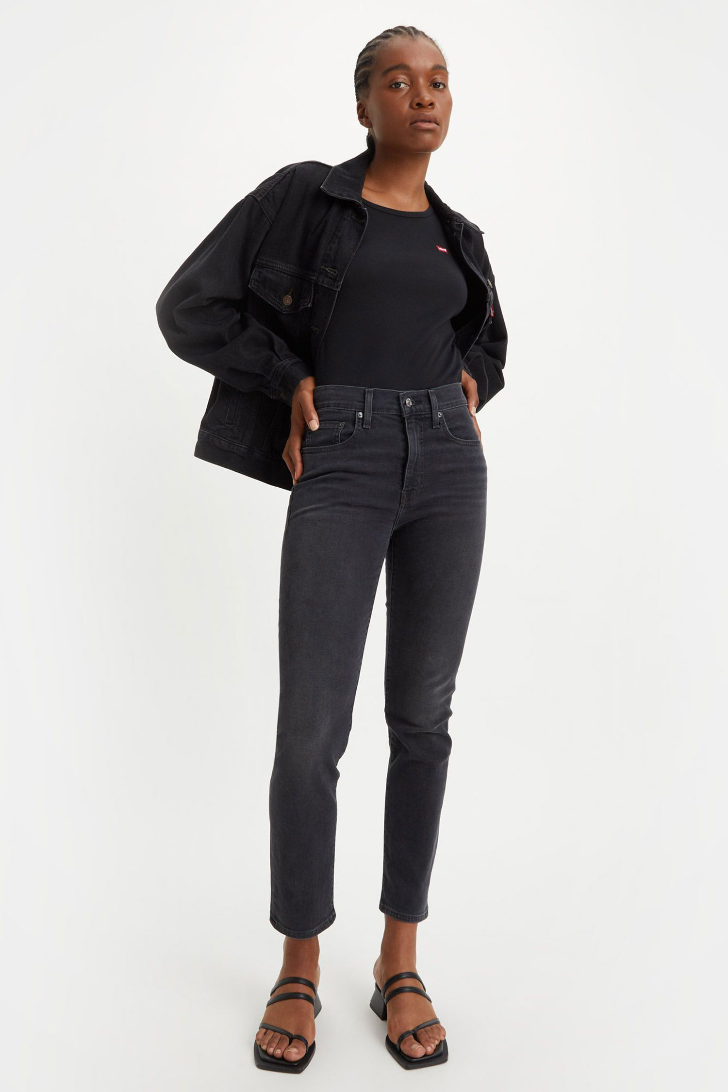 Женские черные джинсы 
724® High Rise Straight 3