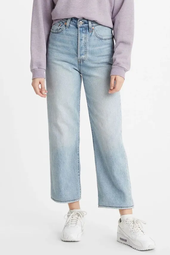 Женские голубые джинсы Ribcage Straight Ankle Levi's