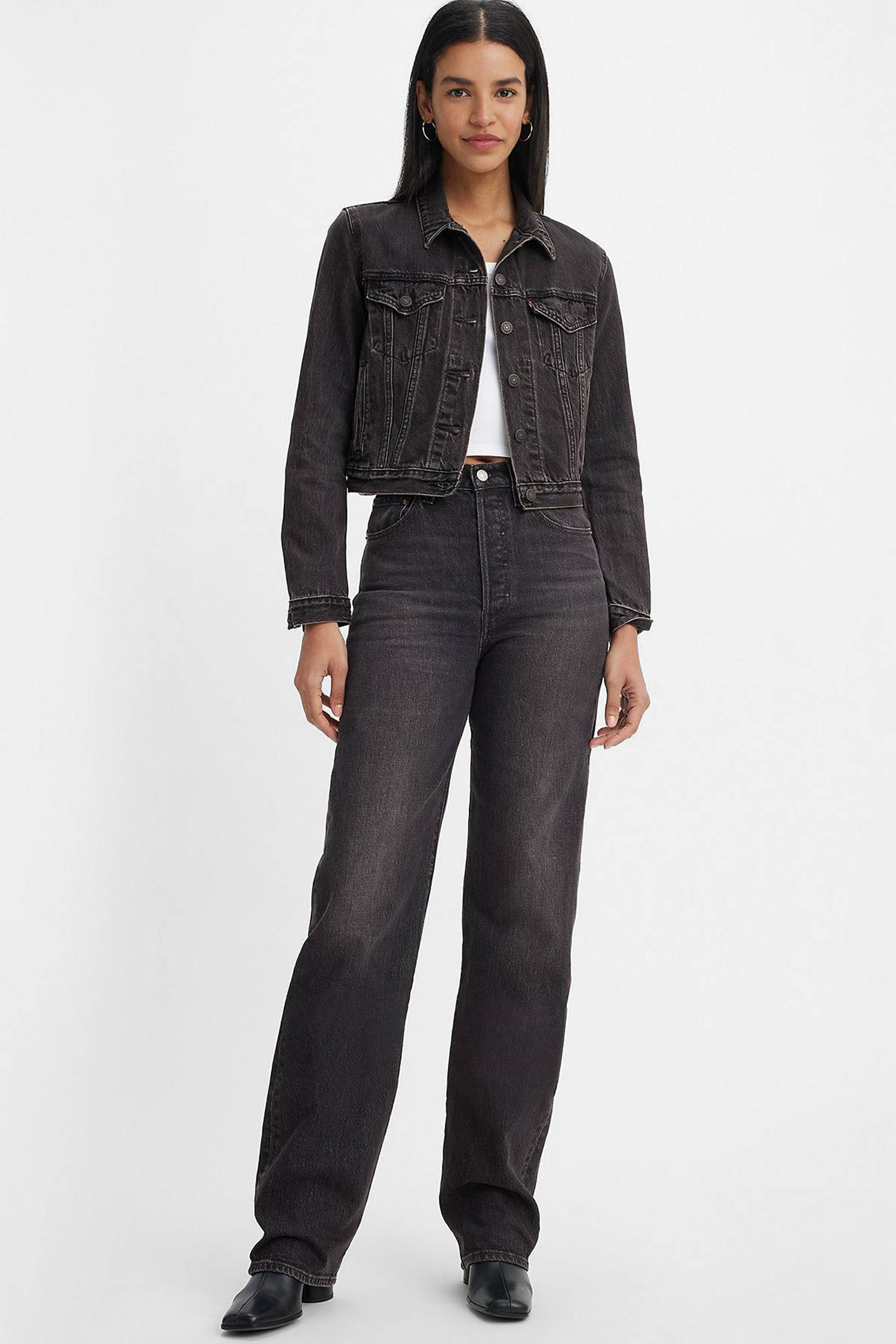 Женские черные джинсы Ribcage Full Length 7